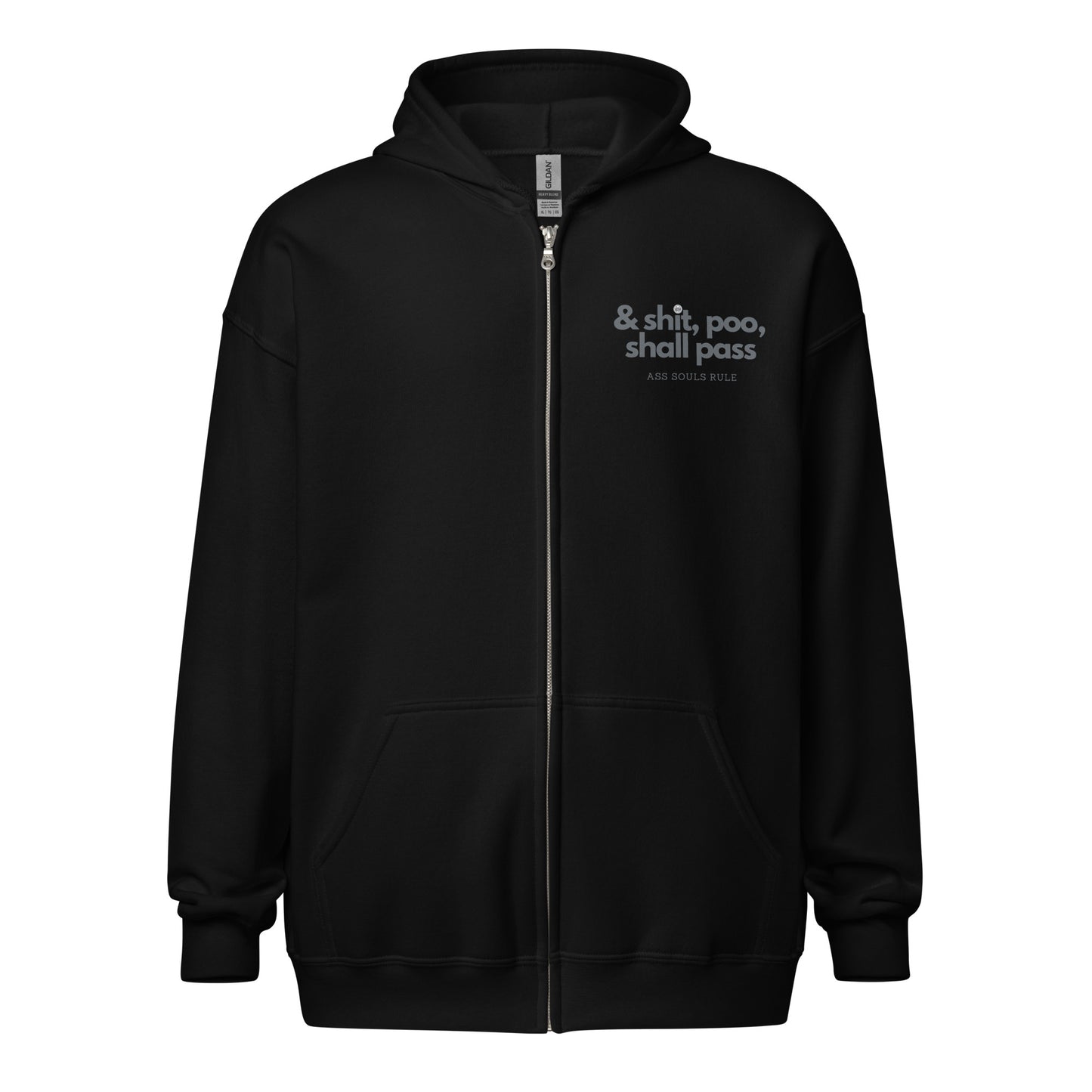 & Shit, Poo, Shall Pass unisex heavy blend zip hoodie