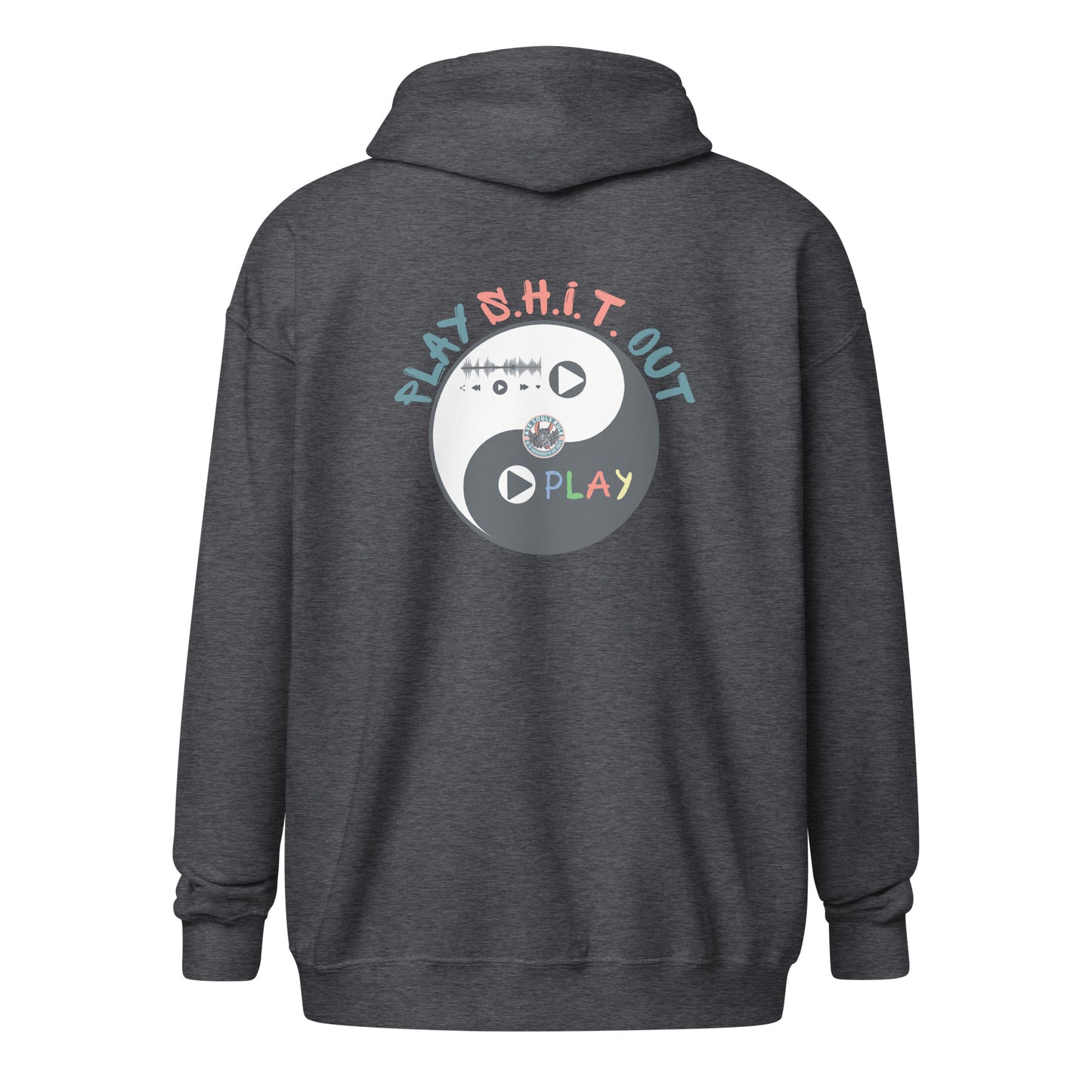 play S.H.I.T. out unisex heavy blend zip hoodie