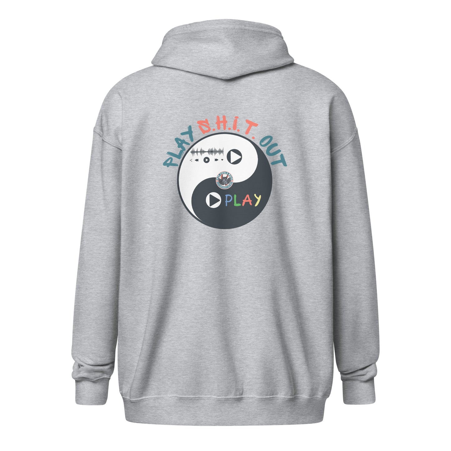 play S.H.I.T. out unisex heavy blend zip hoodie