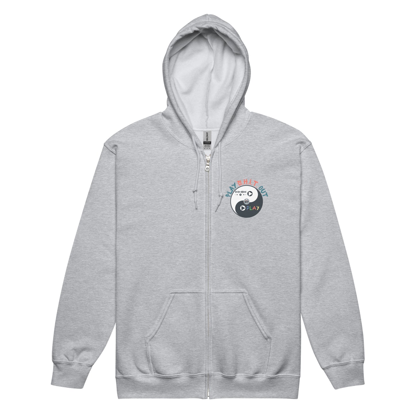 play S.H.I.T. out unisex heavy blend zip hoodie