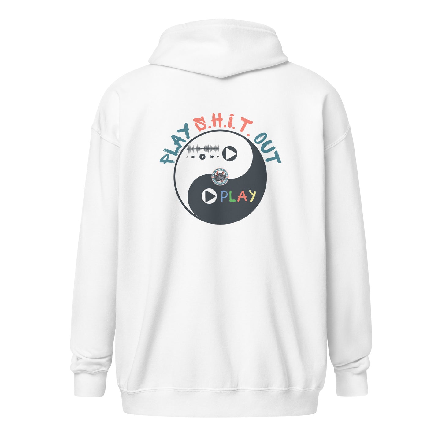 play S.H.I.T. out unisex heavy blend zip hoodie