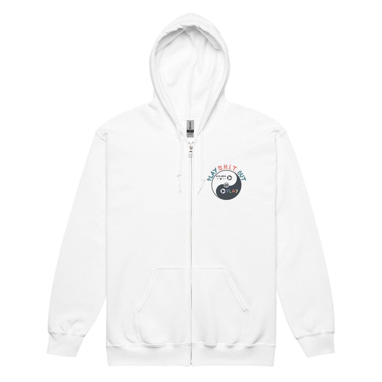 play S.H.I.T. out unisex heavy blend zip hoodie