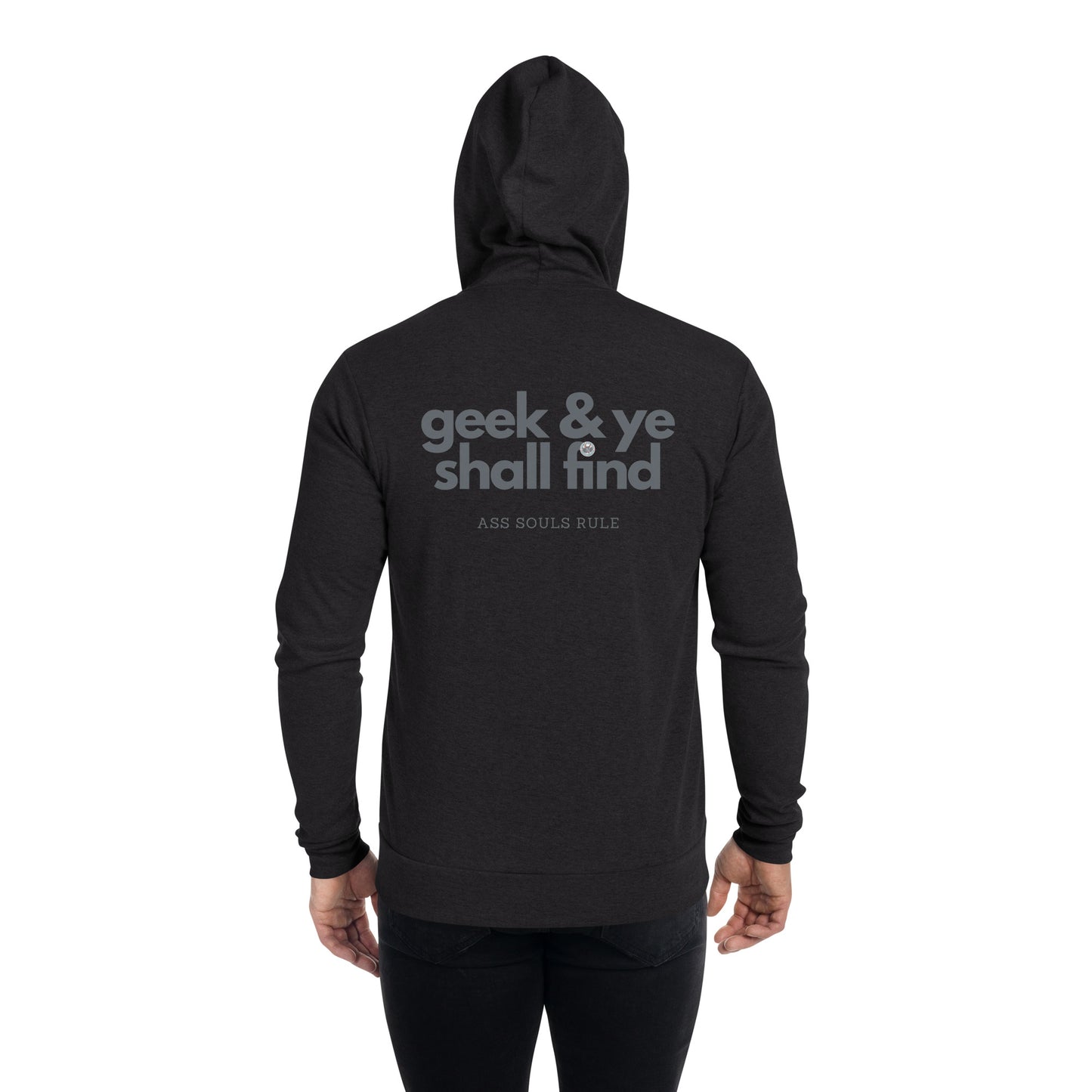 Geek & Ye Shall Find unisex zip hoodie