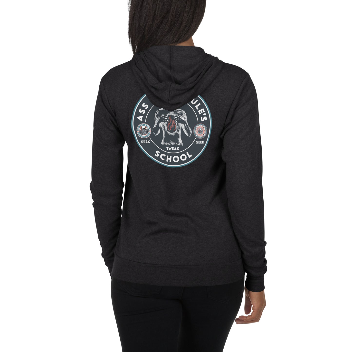 Ass Souls Rule's School unisex zip hoodie