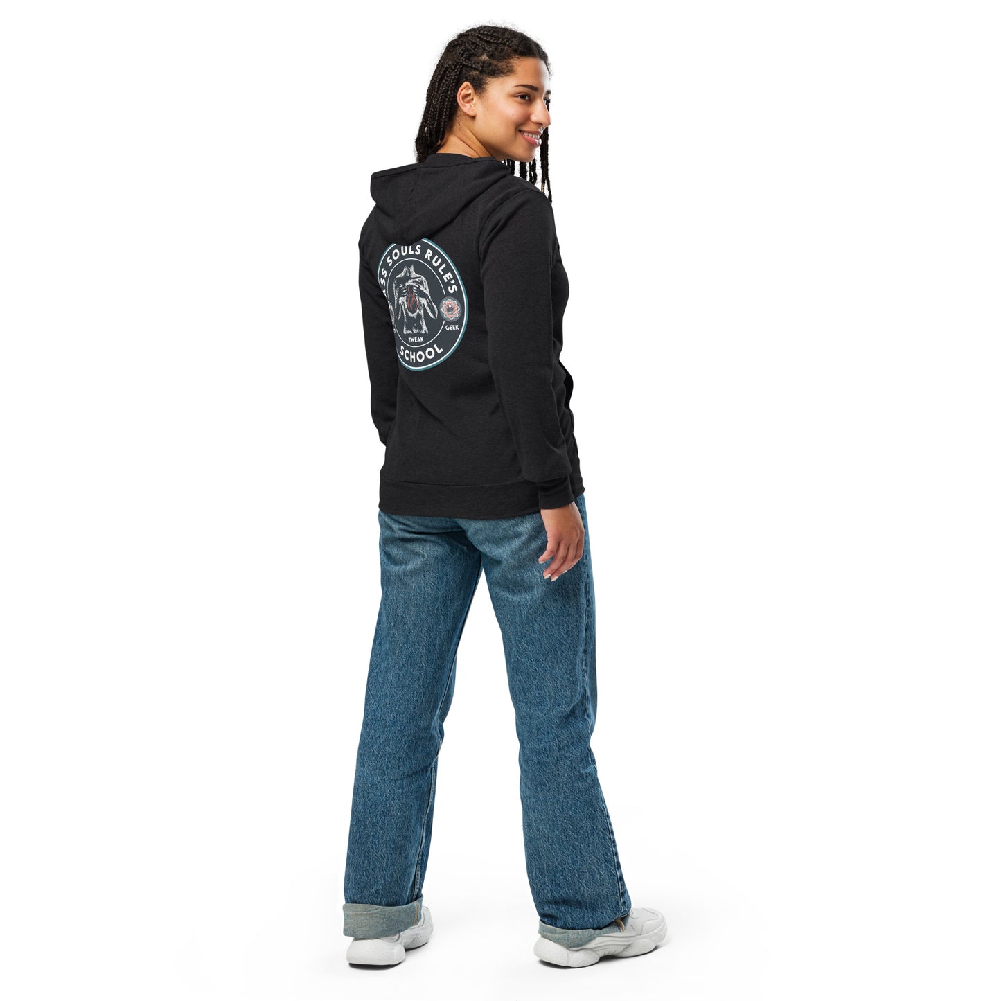 Ass Souls Rule's School unisex zip hoodie