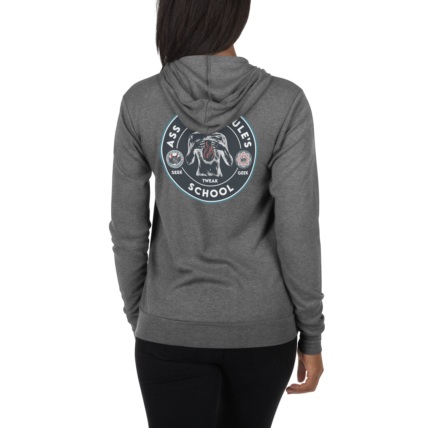 Ass Souls Rule's School unisex zip hoodie