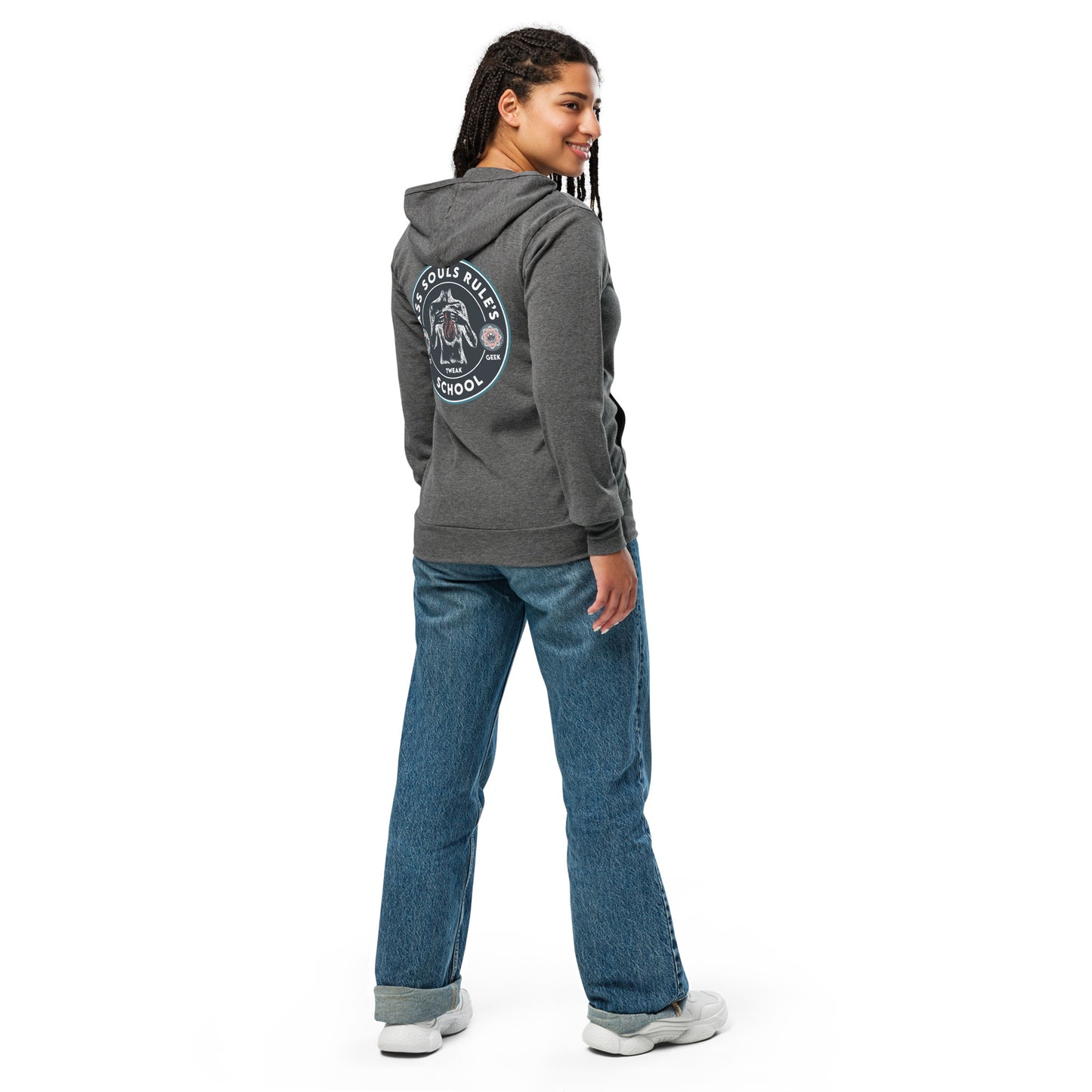 Ass Souls Rule's School unisex zip hoodie