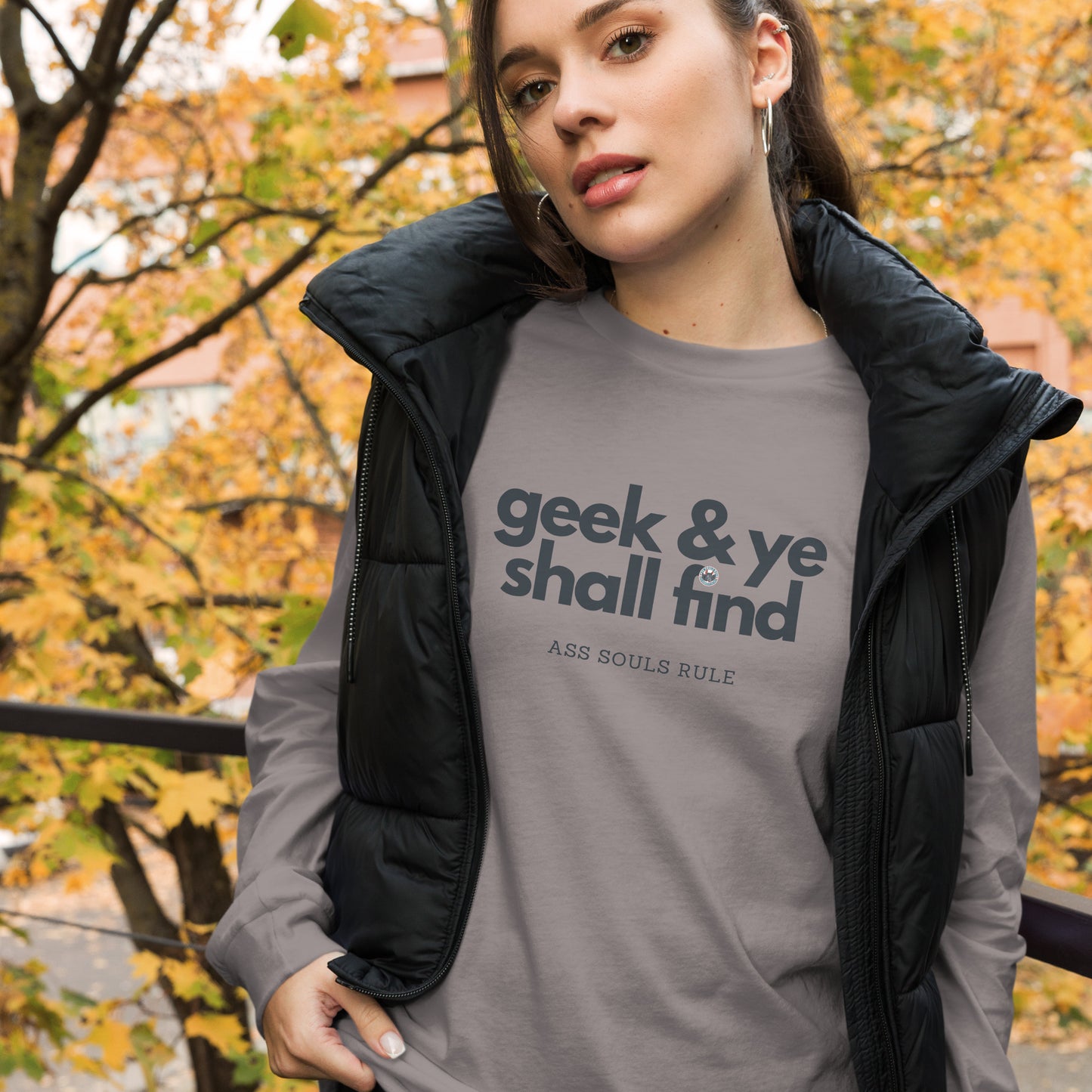 Geek & Ye Shall Find unisex long sleeve tee