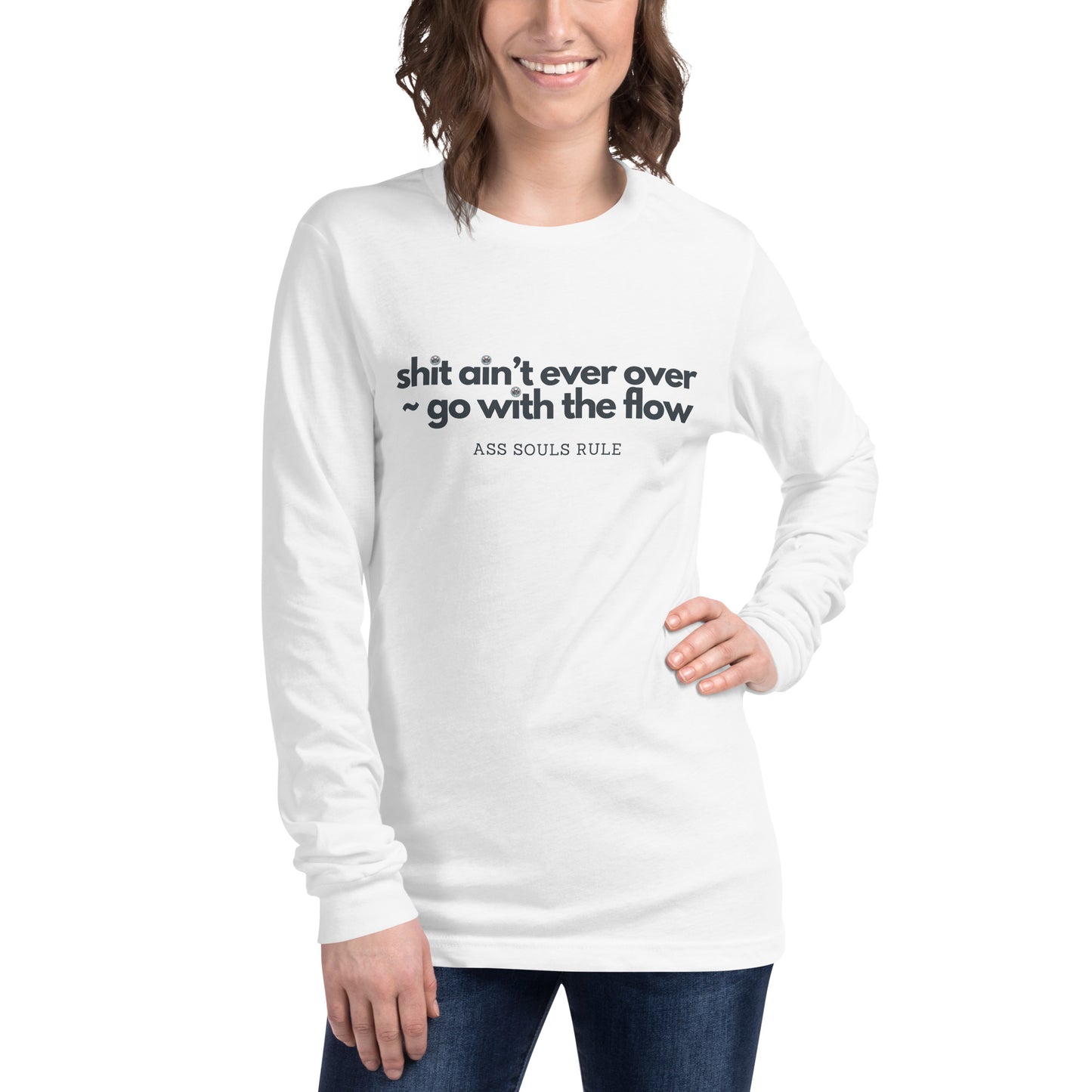 Go With the Flow unisex long sleeve tee