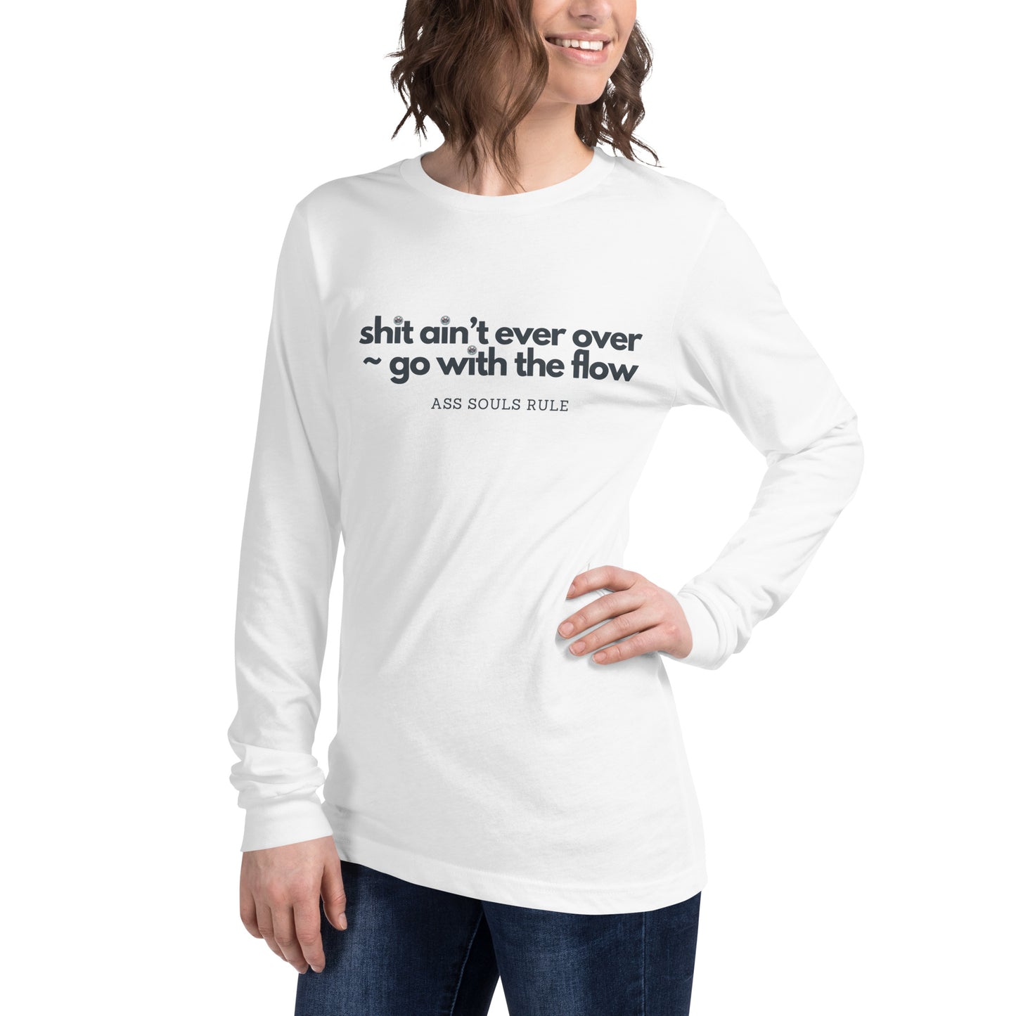 Go With the Flow unisex long sleeve tee