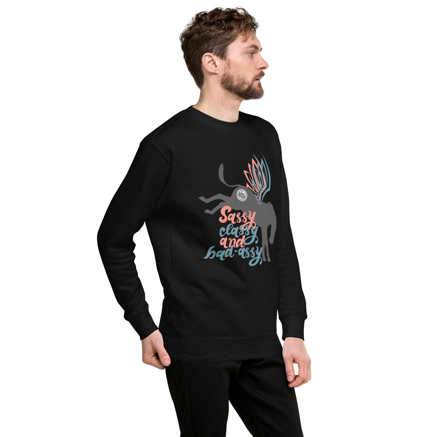 Sassy, Class, & Bad Assy unisex premium sweatshirt