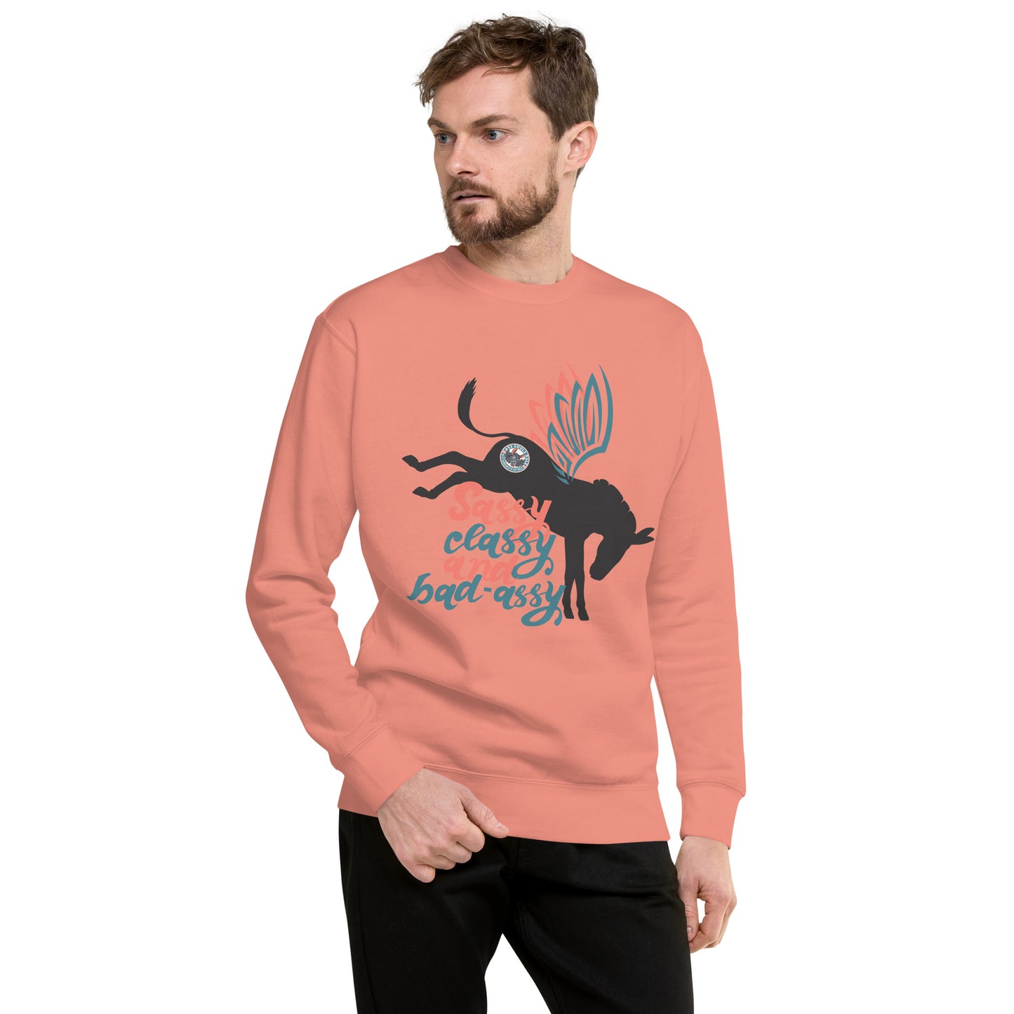 Sassy, Class, & Bad Assy unisex premium sweatshirt