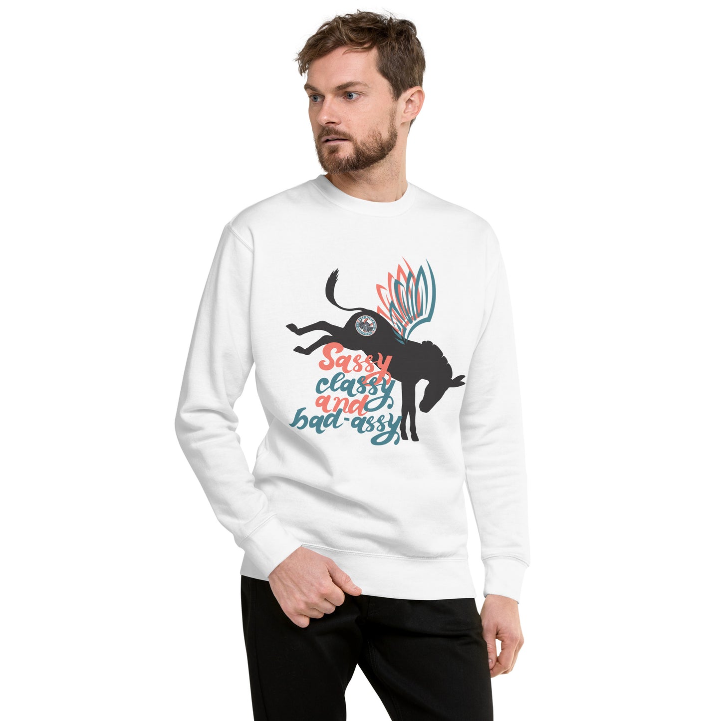 Sassy, Class, & Bad Assy unisex premium sweatshirt