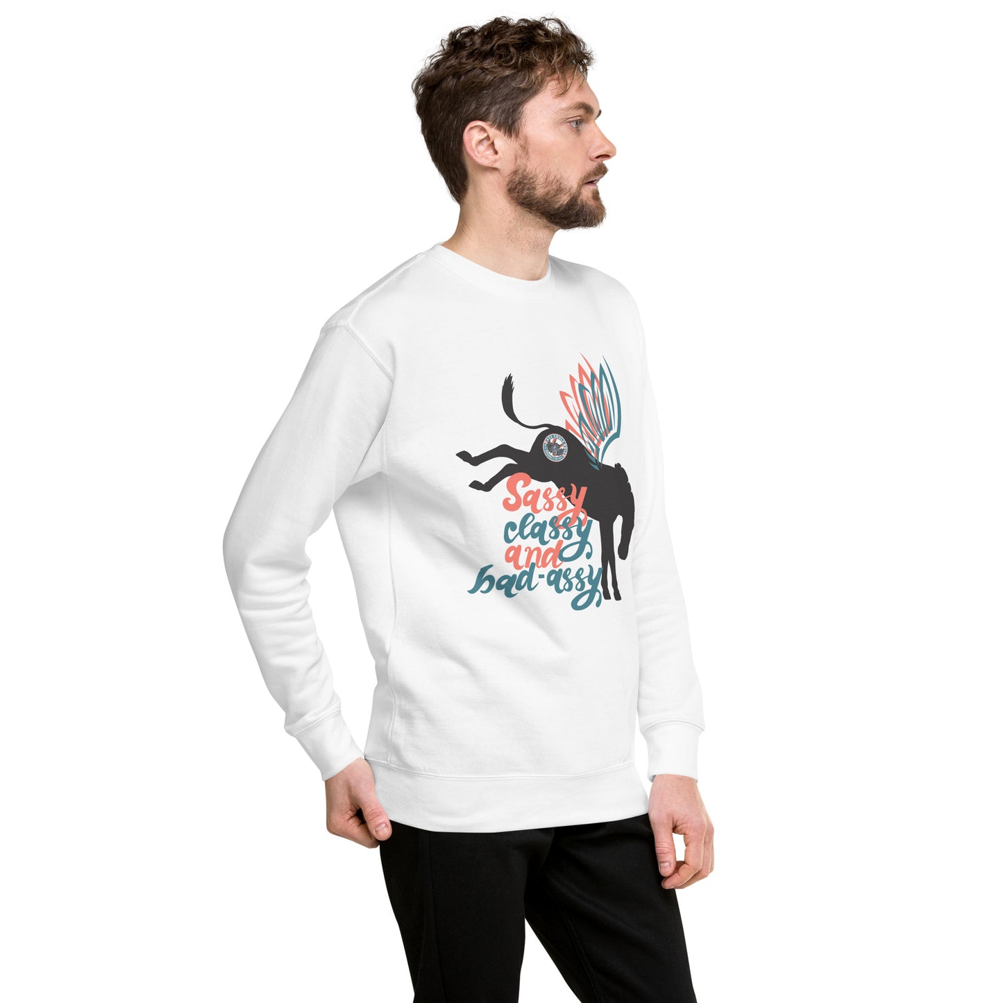 Sassy, Class, & Bad Assy unisex premium sweatshirt