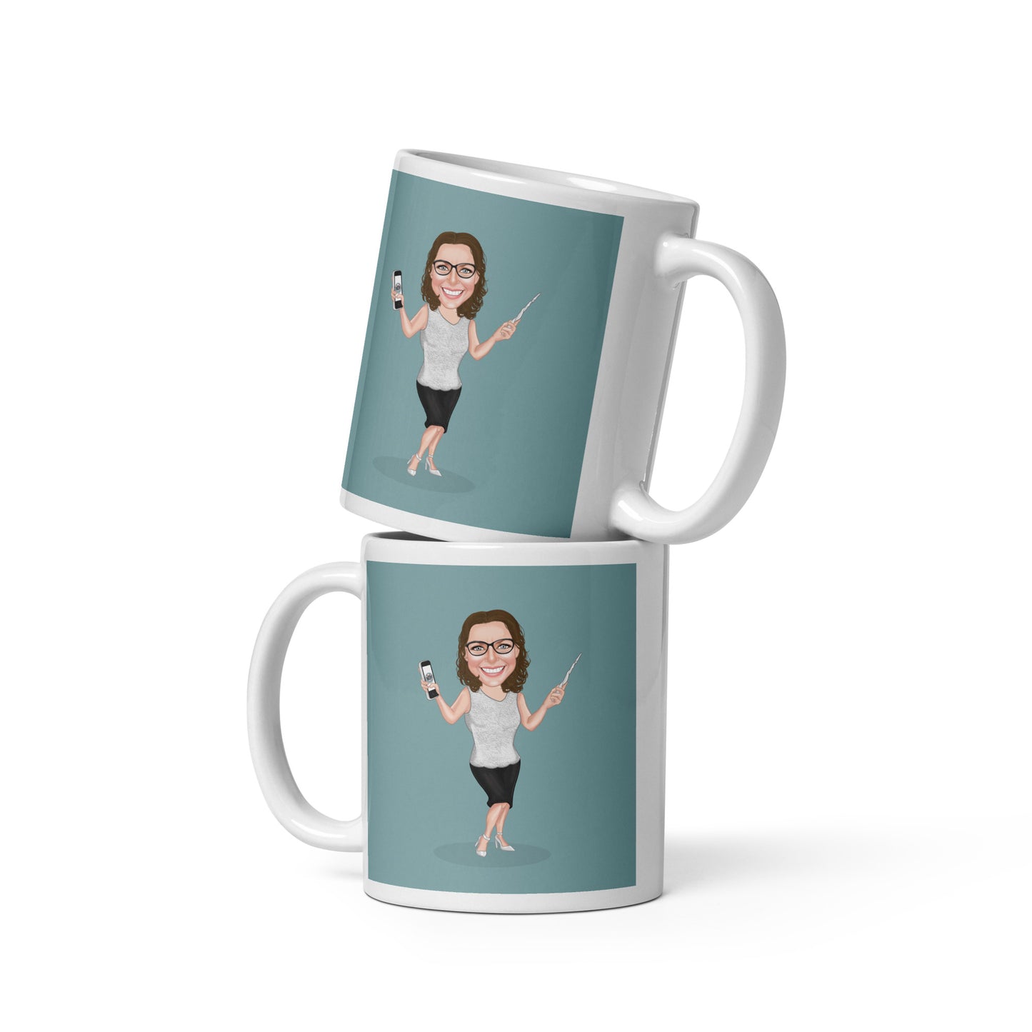 Atlas white glossy mug