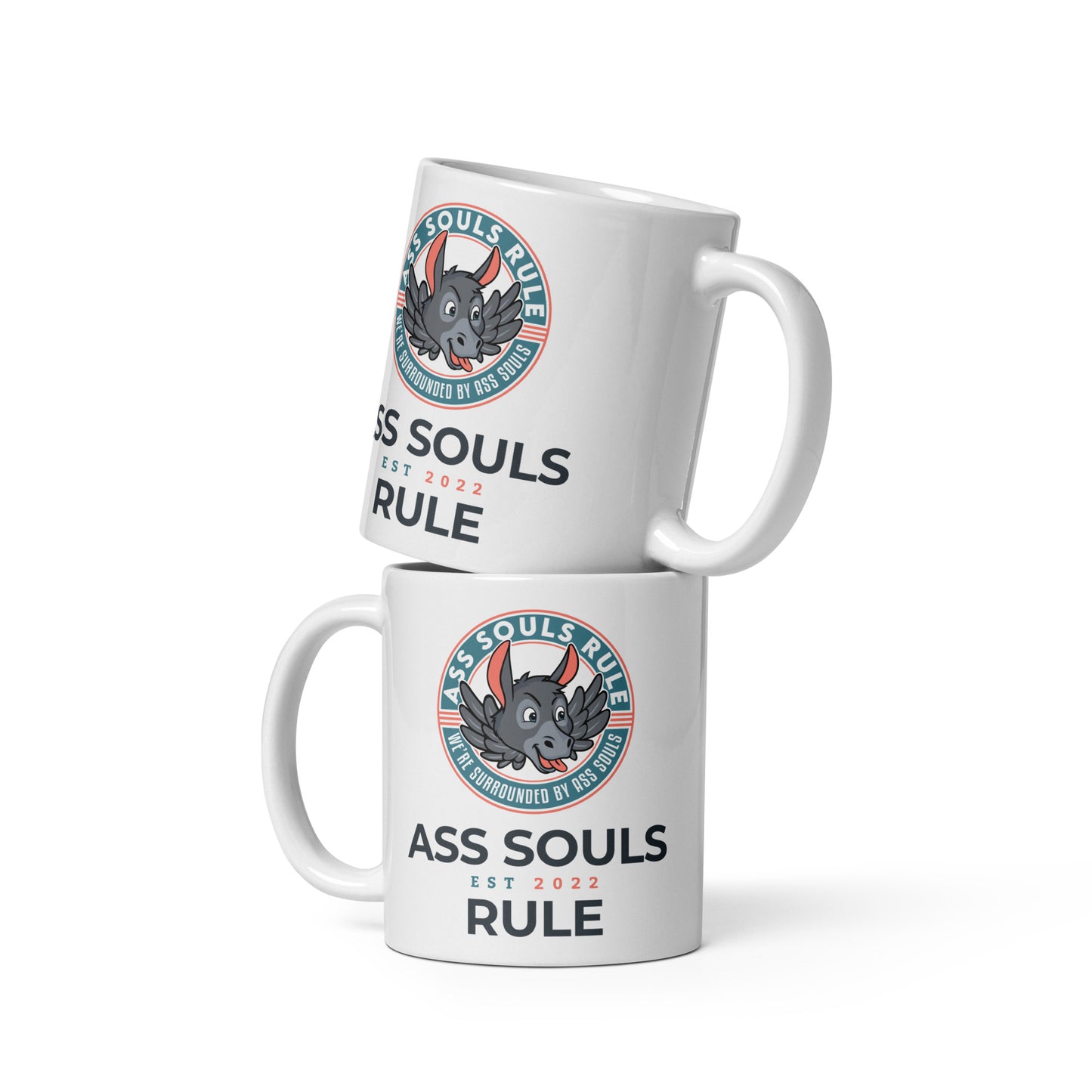 ASR Logo Est white glossy mug