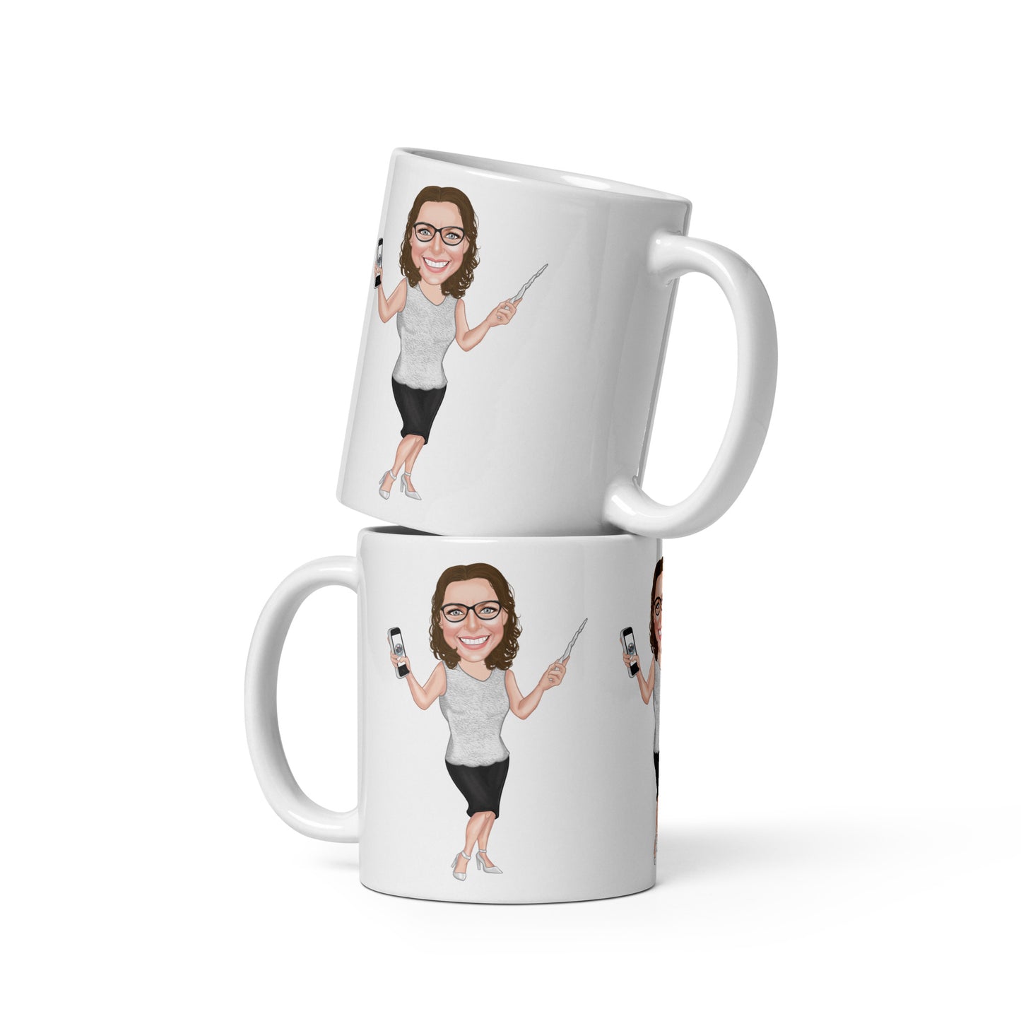 Atlas white glossy mug