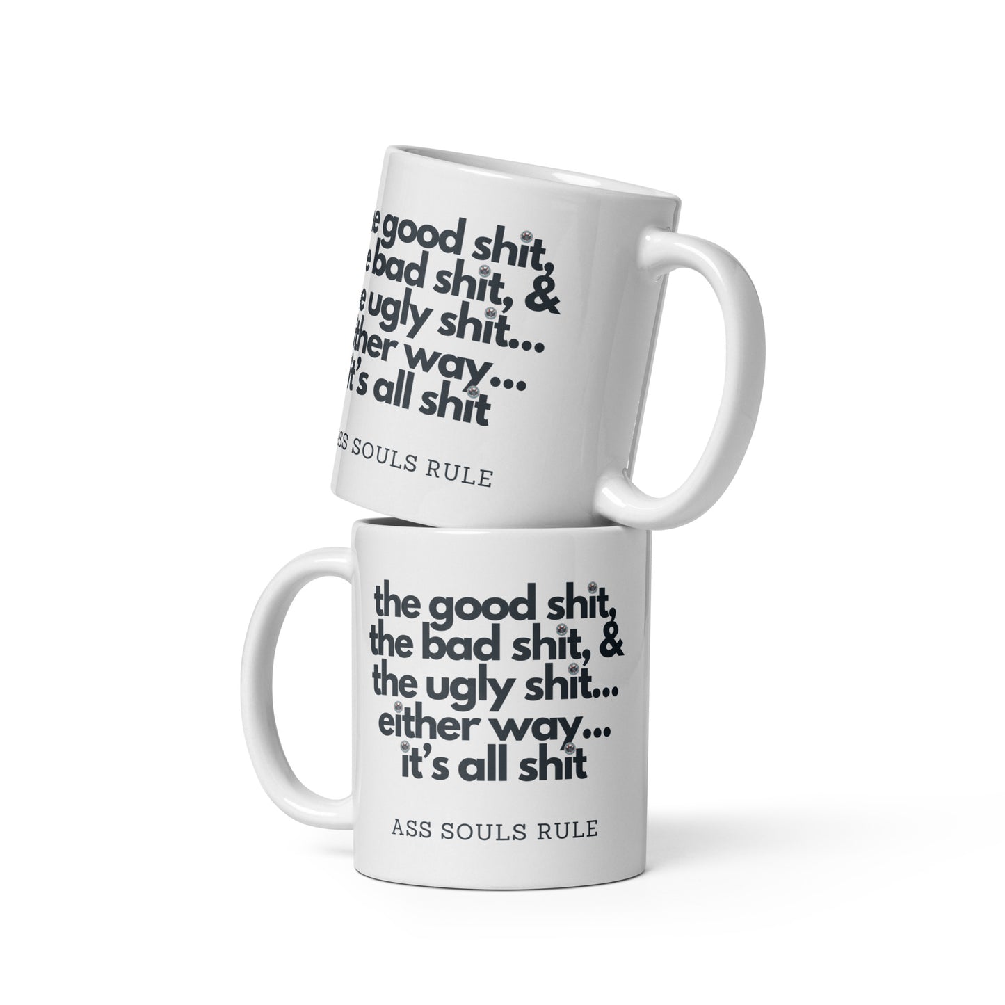 it's all shit white glossy mug