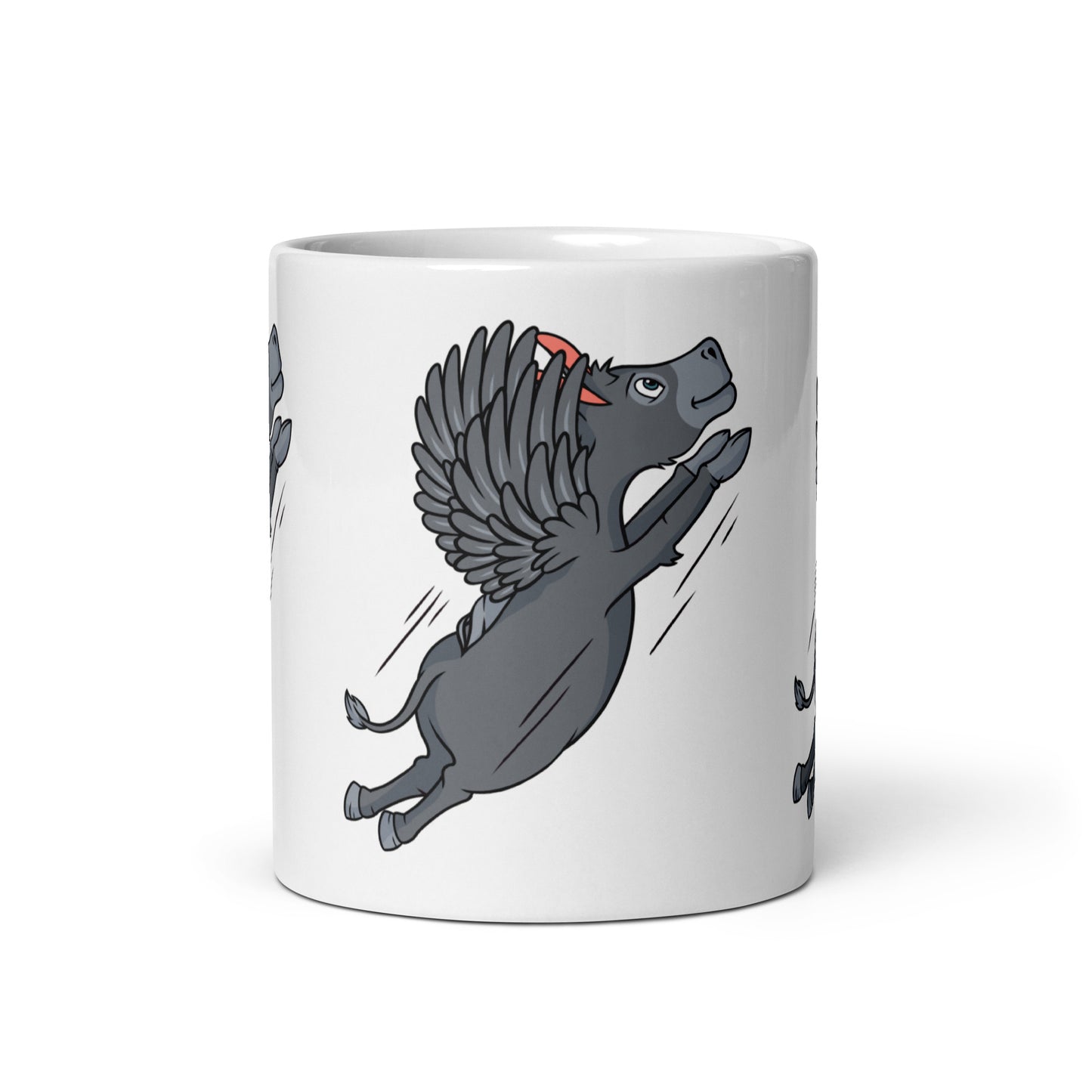 Flying Acer white glossy mug