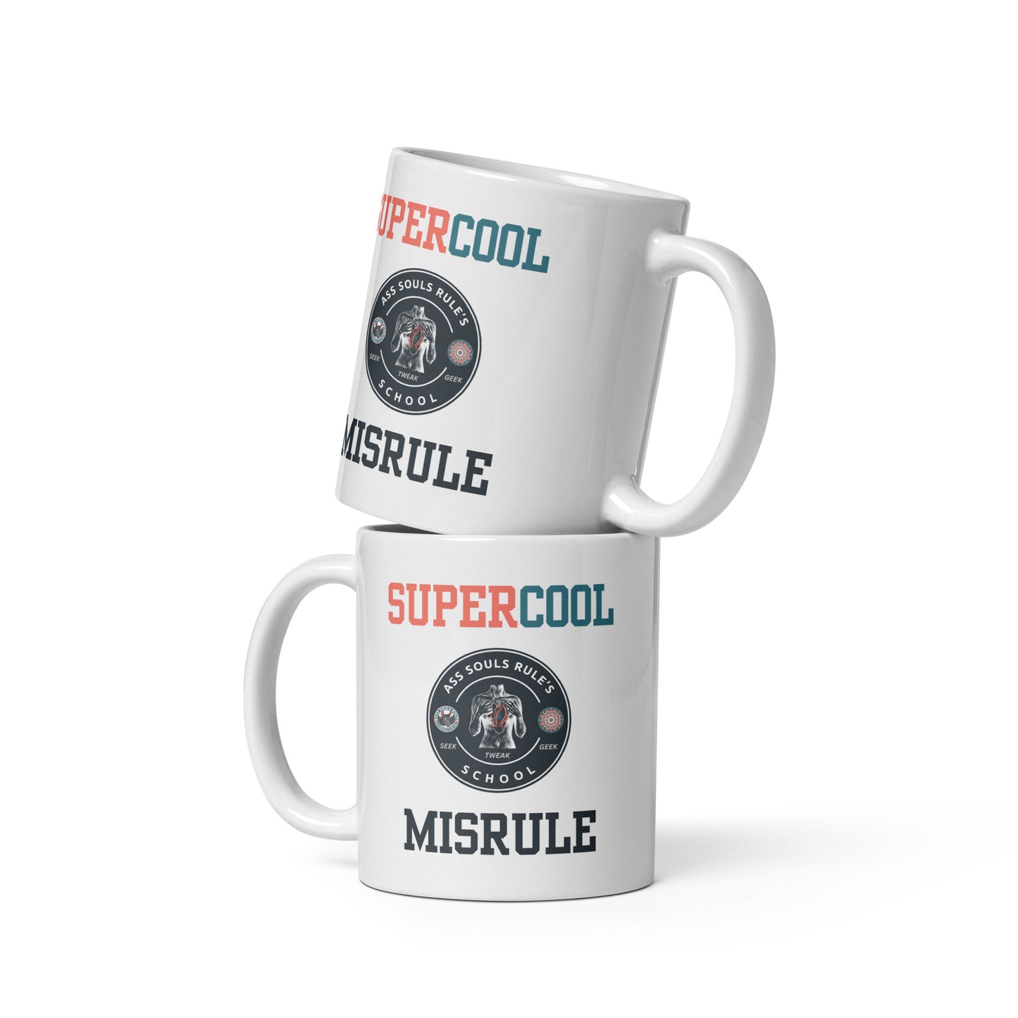 SuperCool MisRule white glossy mug