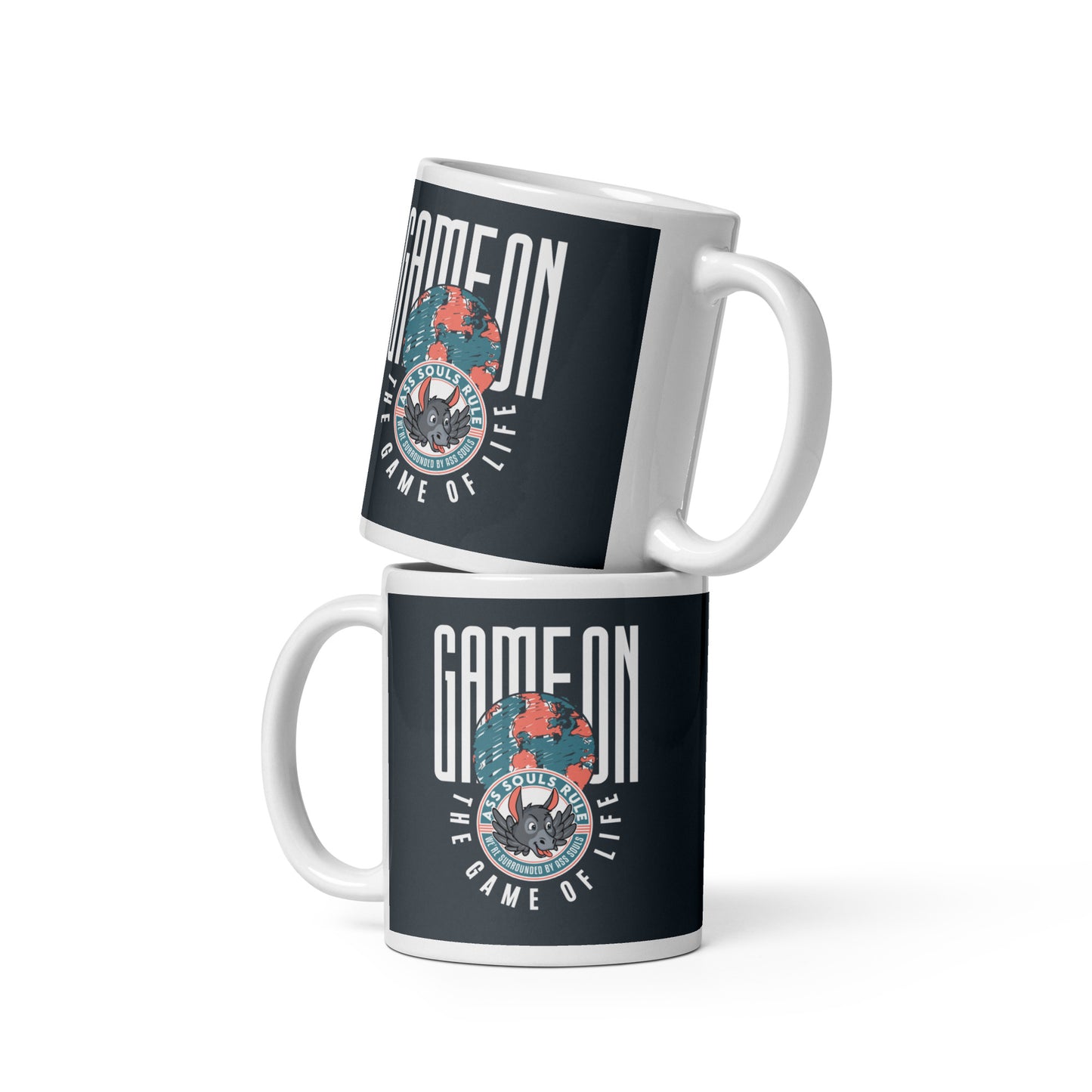 Game On white glossy mug