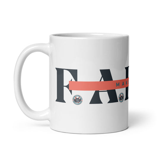 Make Good F.A.R.T.S. dark gray white glossy mug