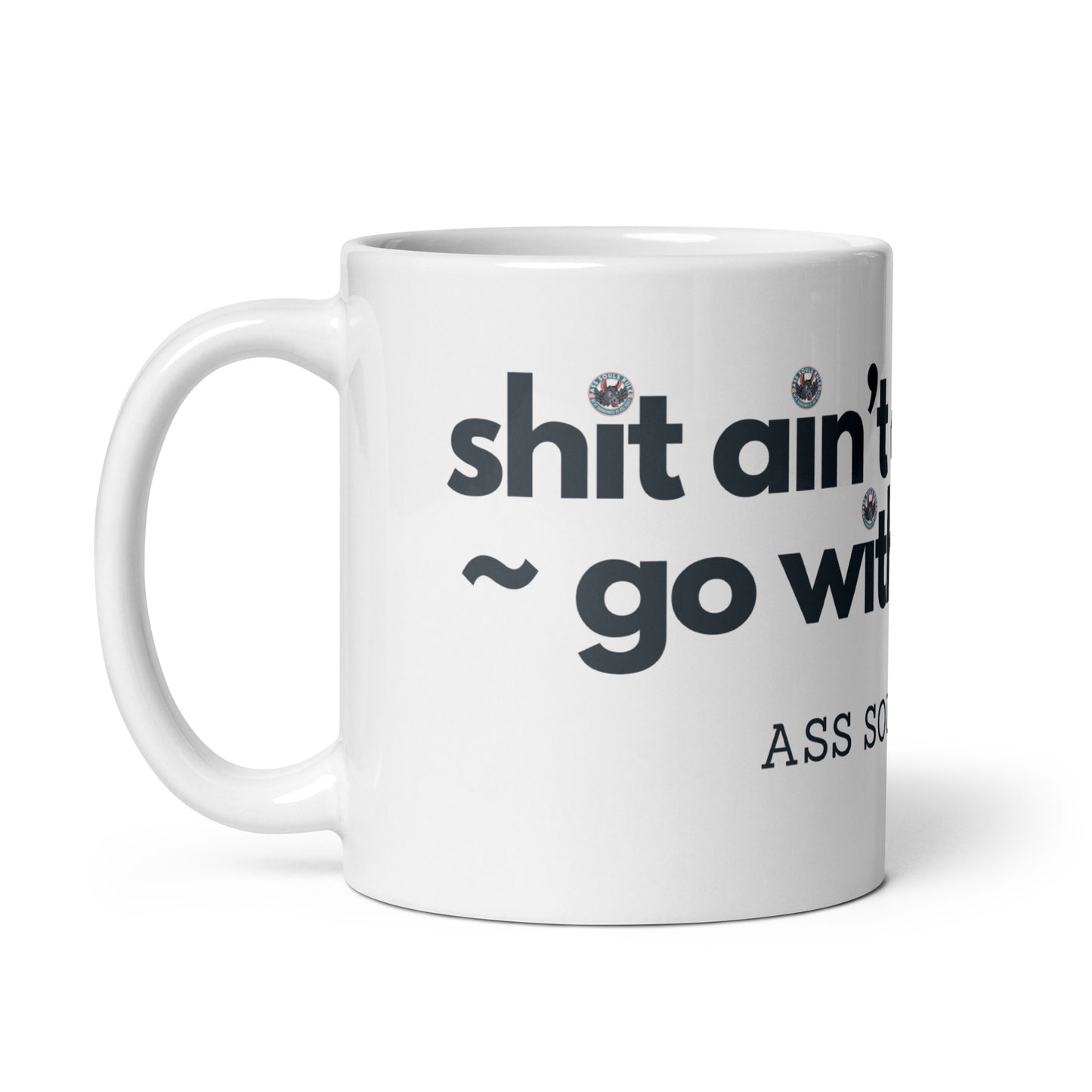 Go With the Flow white glossy mug