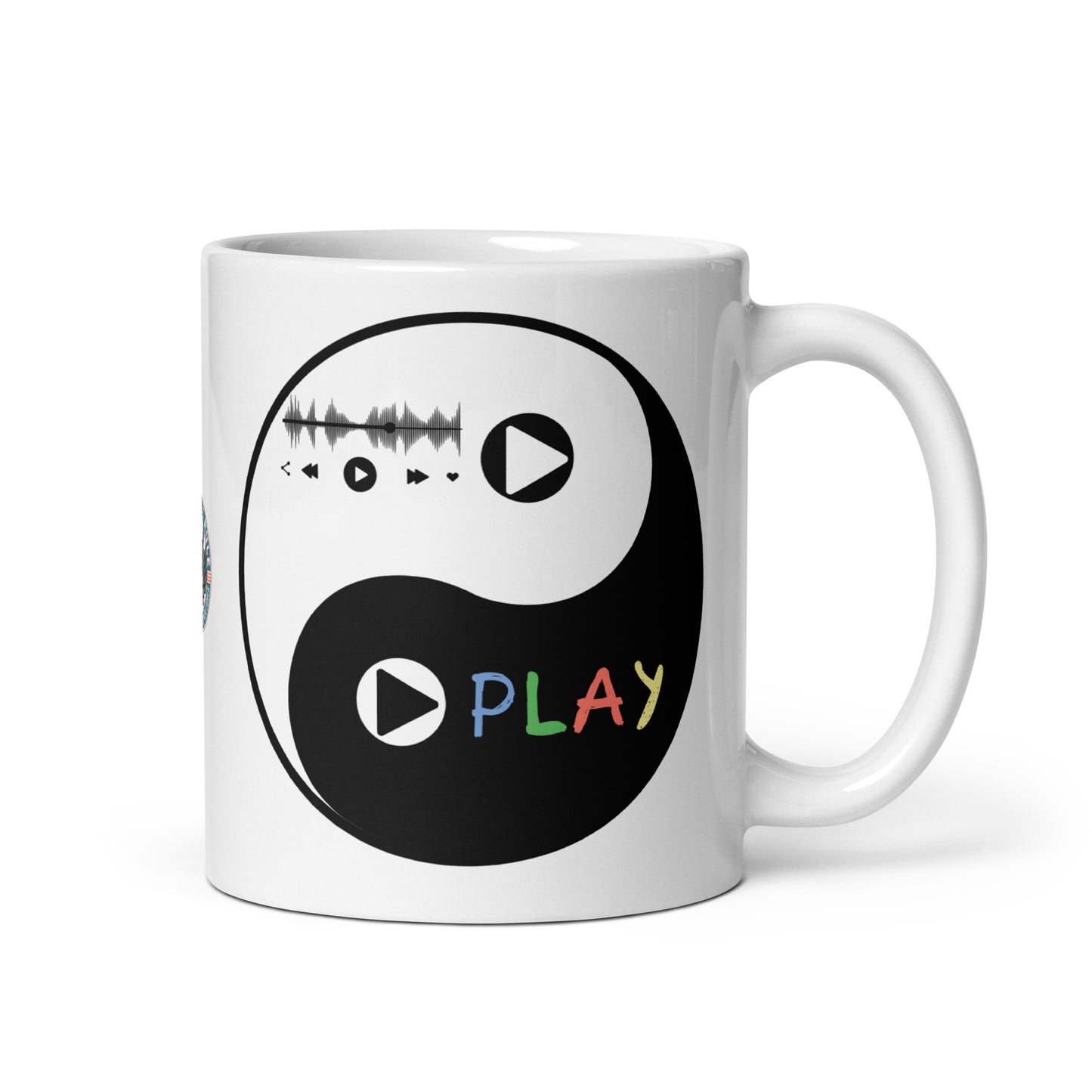 Play-Yin & Play-Yang with Ass Souls white glossy mug