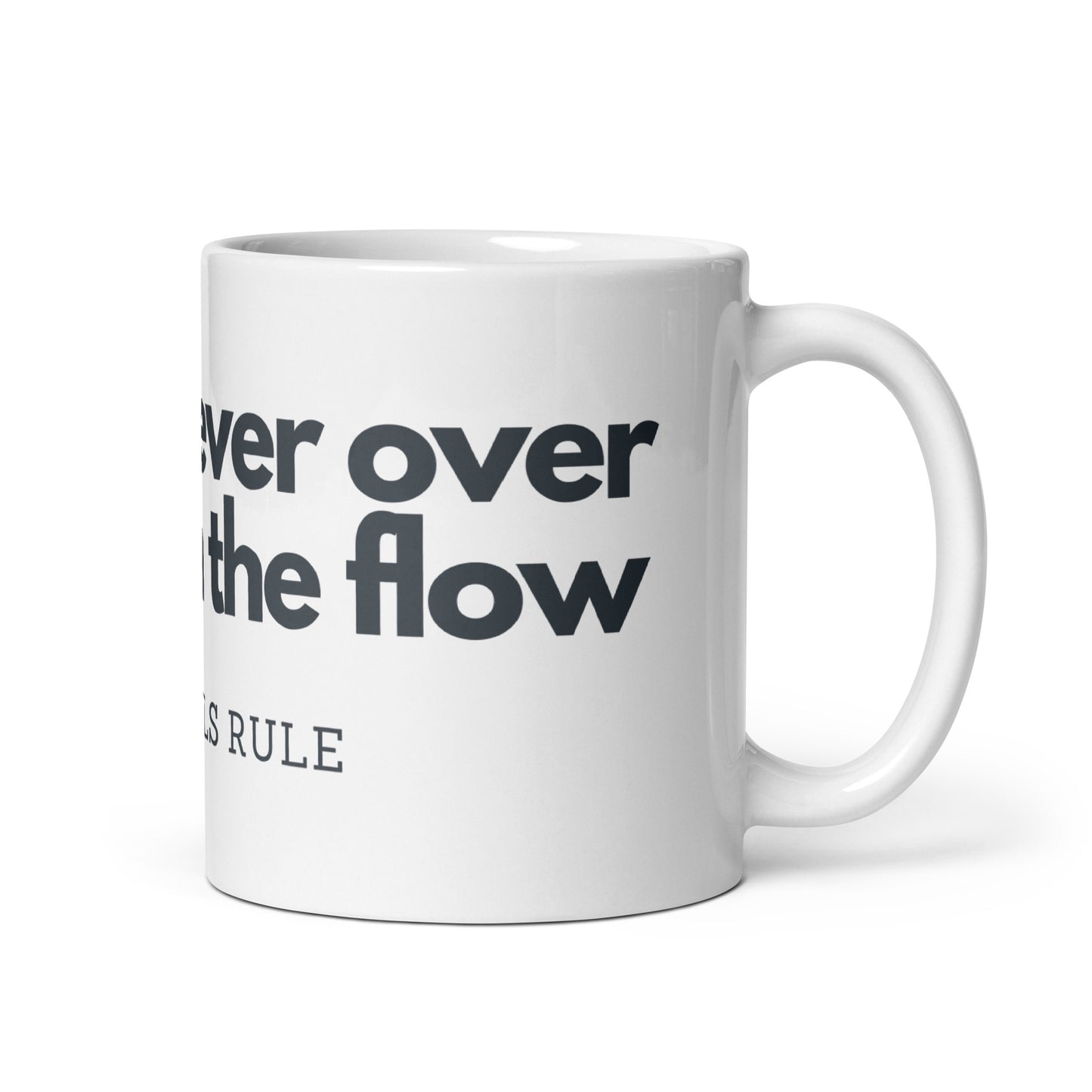 Go With the Flow white glossy mug