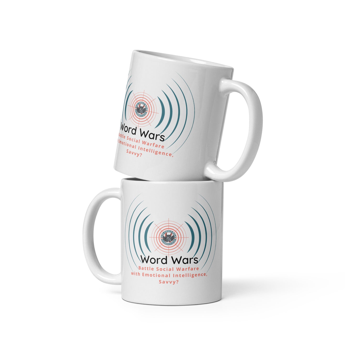 Word Wars white glossy mug