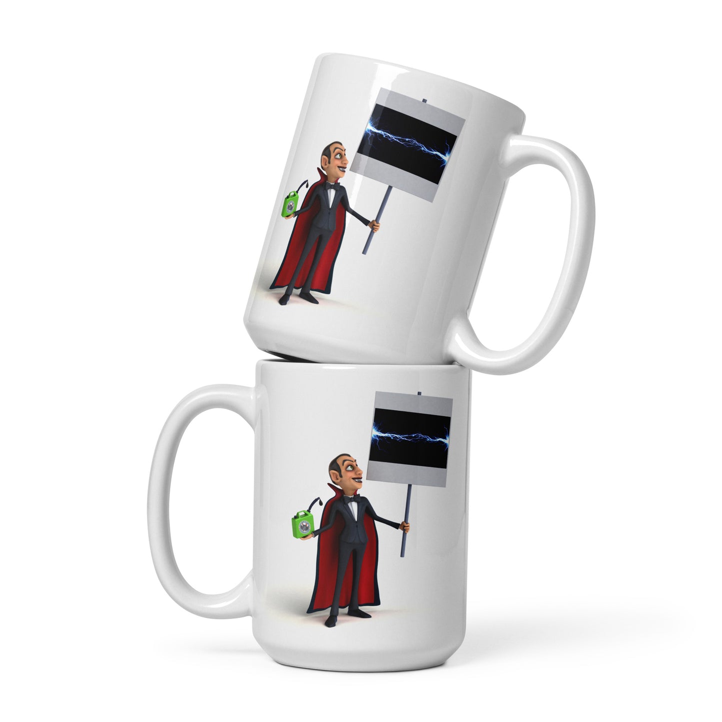 Energy Vampire white glossy mug