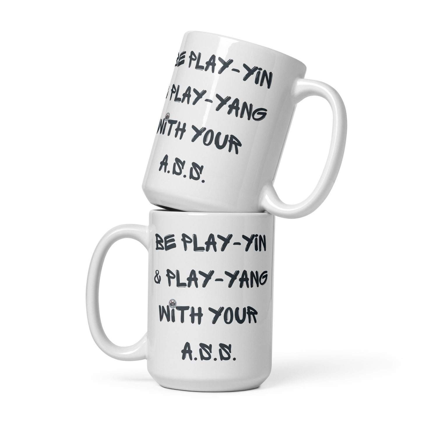 Be Play-Yin & Play-Yang white glossy mug