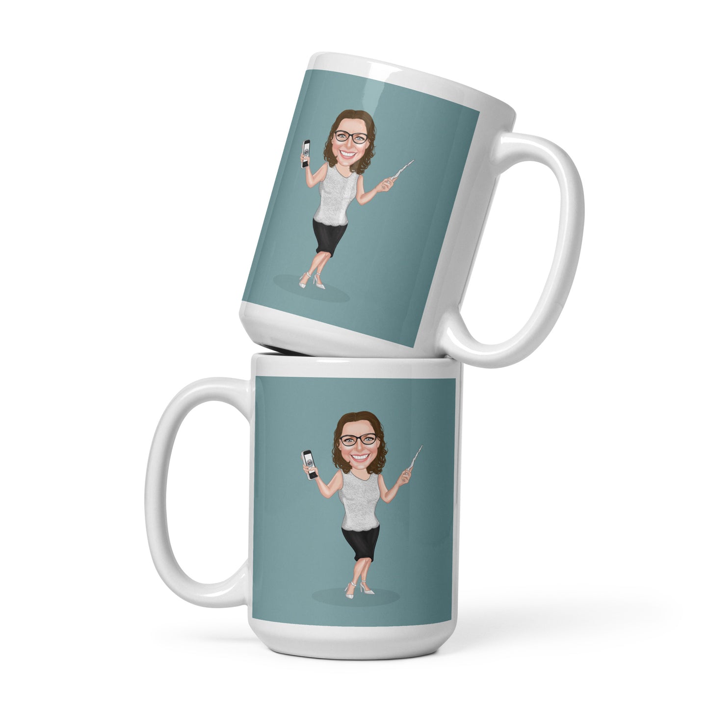 Atlas white glossy mug