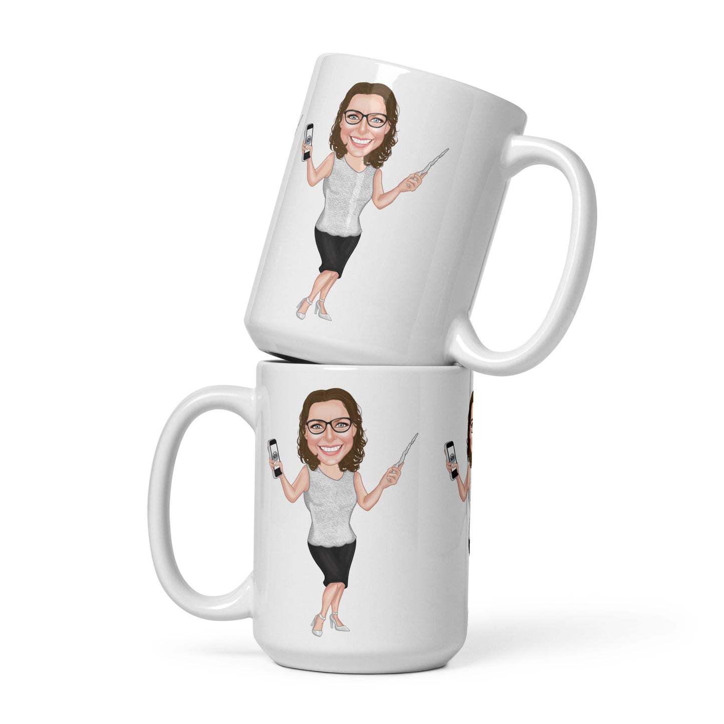 Atlas white glossy mug