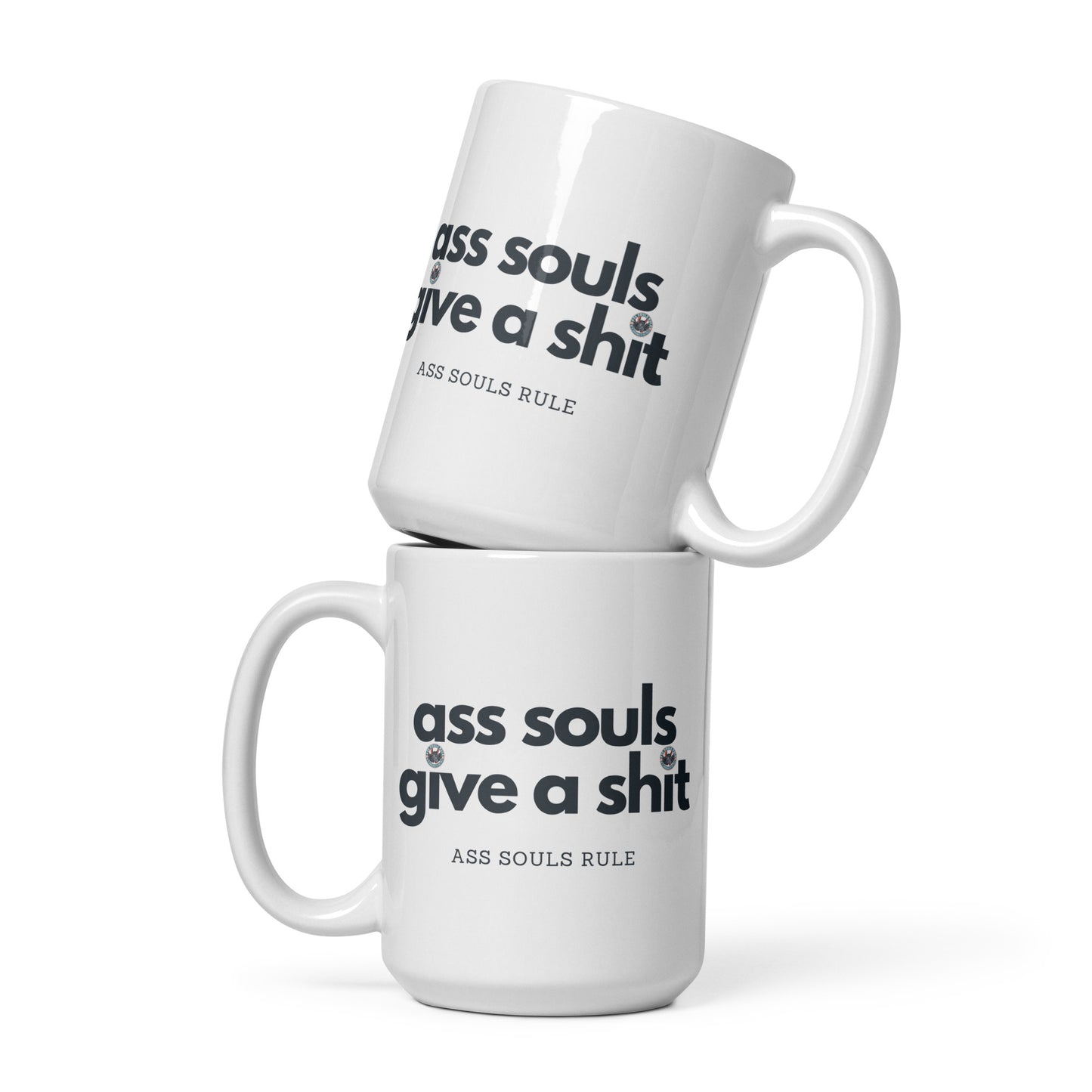 Ass Souls Give a Shit white glossy mug