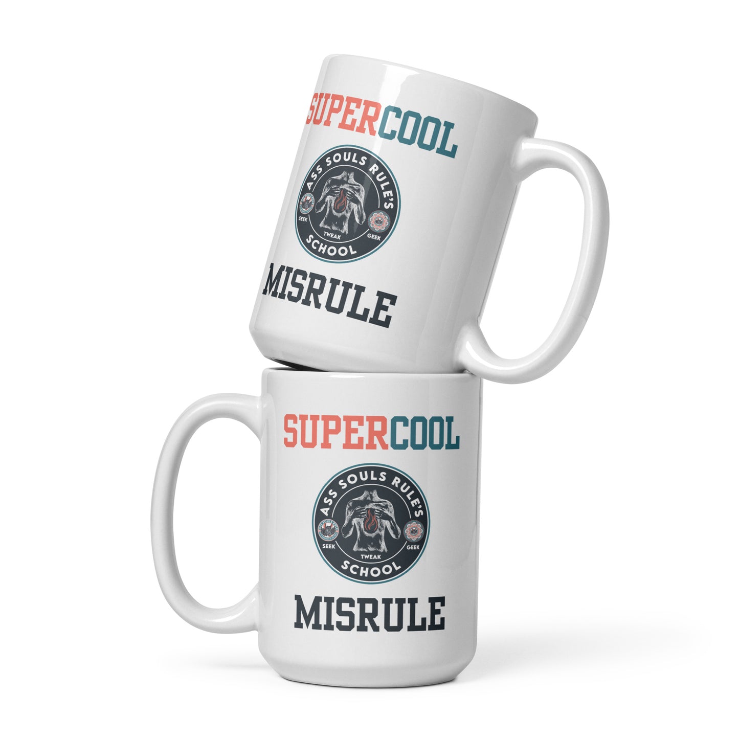 SuperCool MisRule white glossy mug