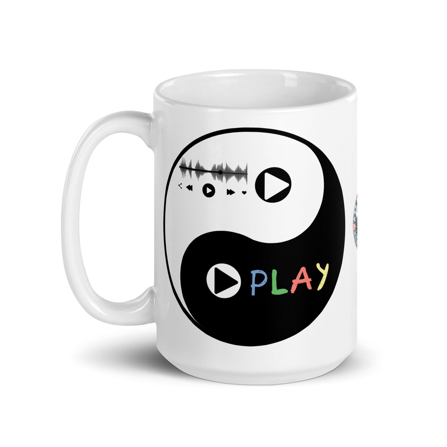 Play-Yin & Play-Yang with Ass Souls white glossy mug