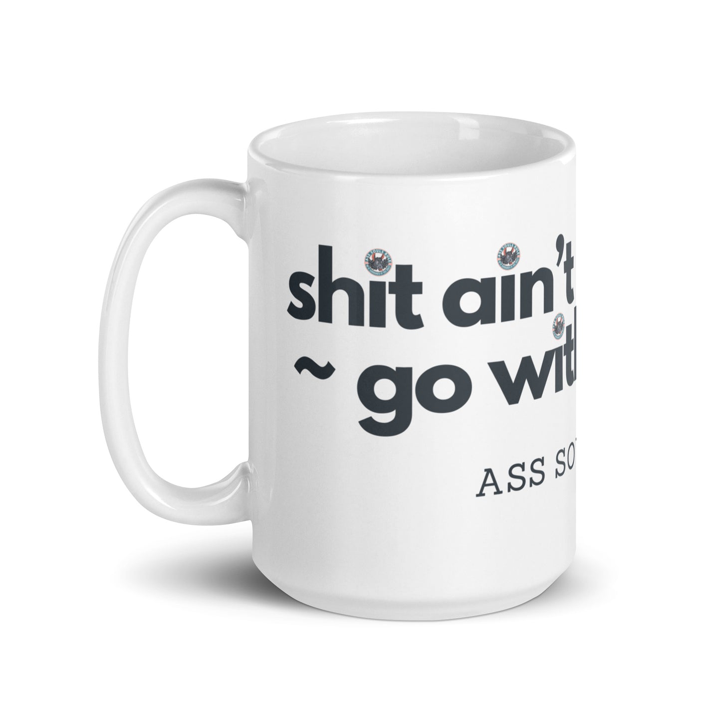 Go With the Flow white glossy mug