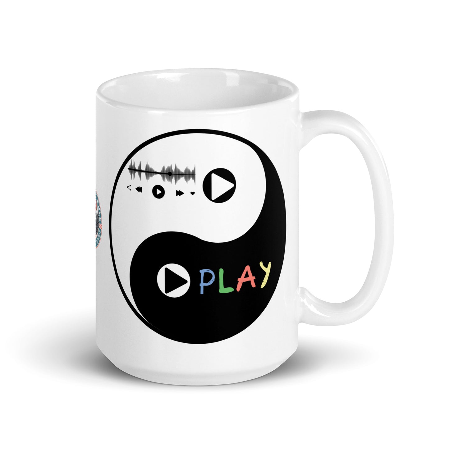 Play-Yin & Play-Yang with Ass Souls white glossy mug