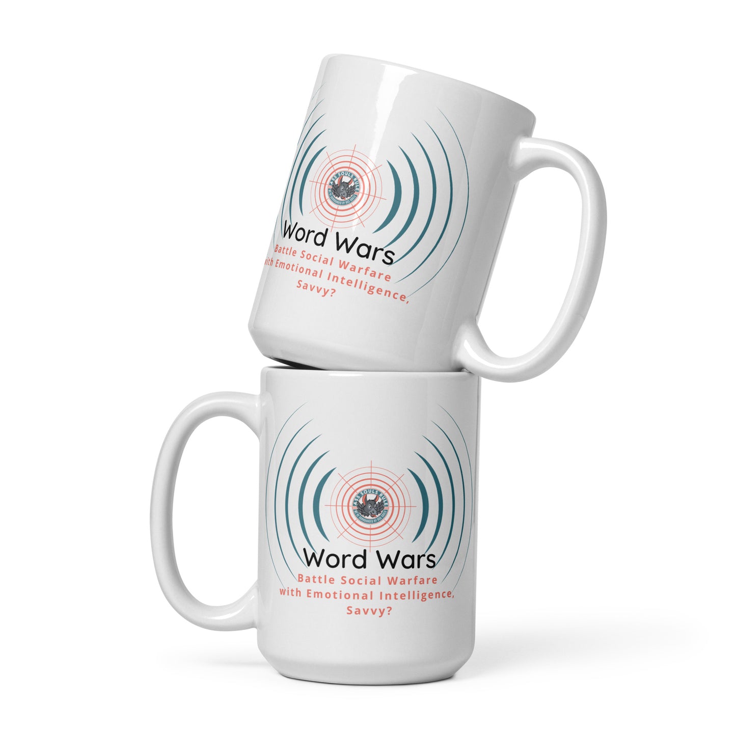 Word Wars white glossy mug