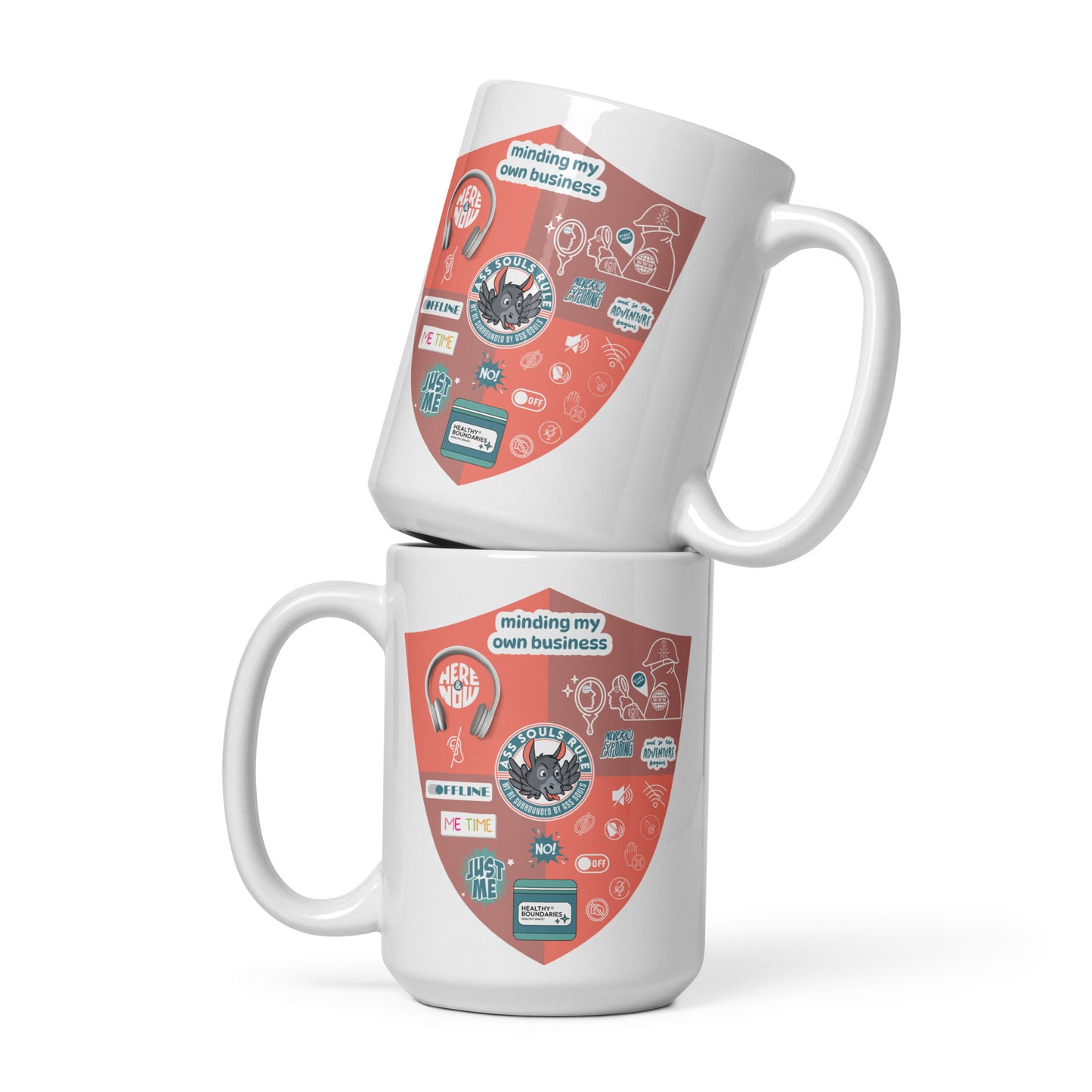 ASR's Shield Wall white glossy mug