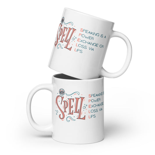 S.P.E.L.L. white glossy mug