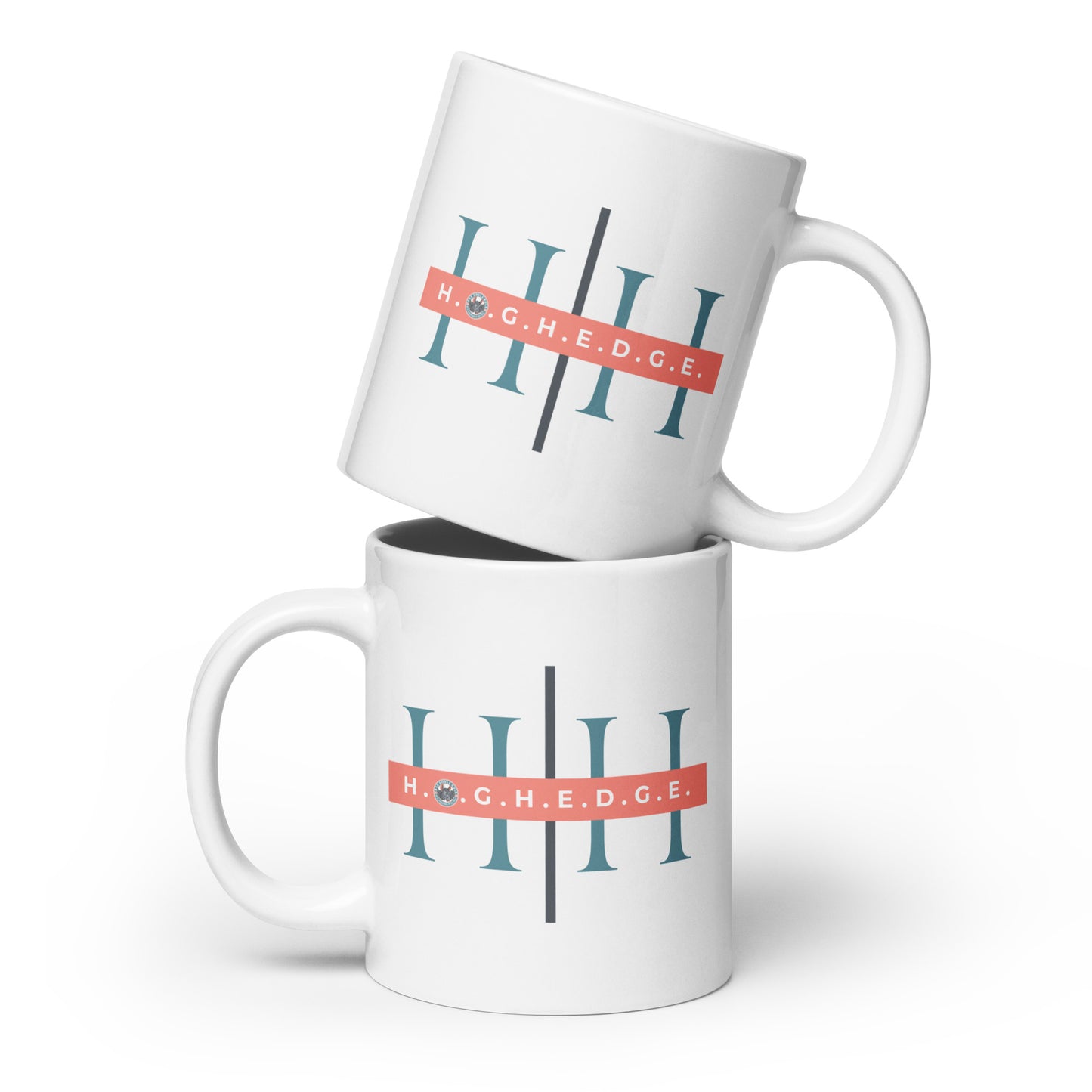 H.O.G.H.E.D.G.E. white glossy mug