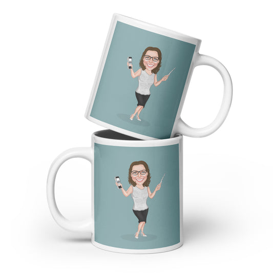 Atlas white glossy mug