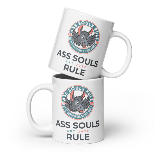 ASR Logo Est white glossy mug