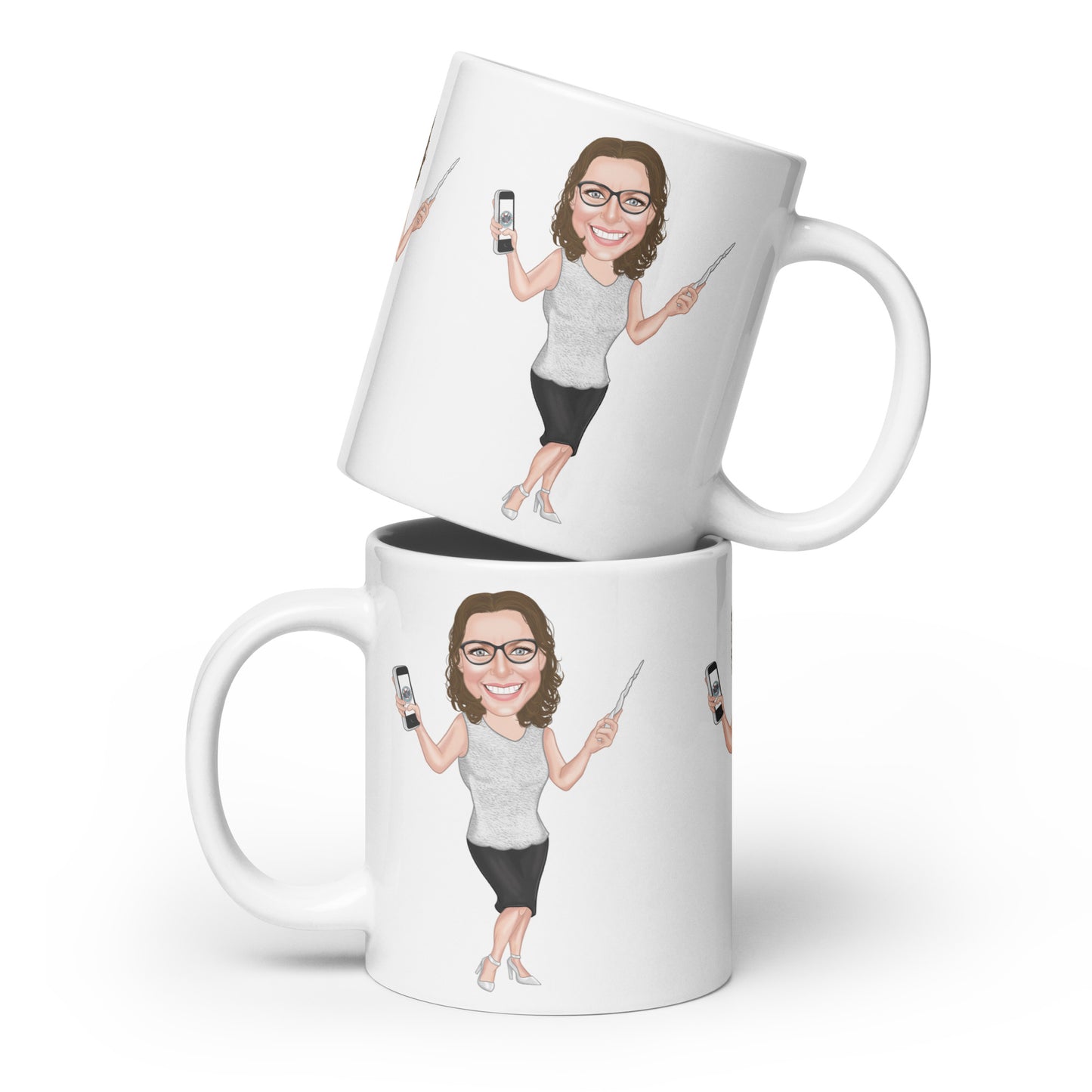 Atlas white glossy mug