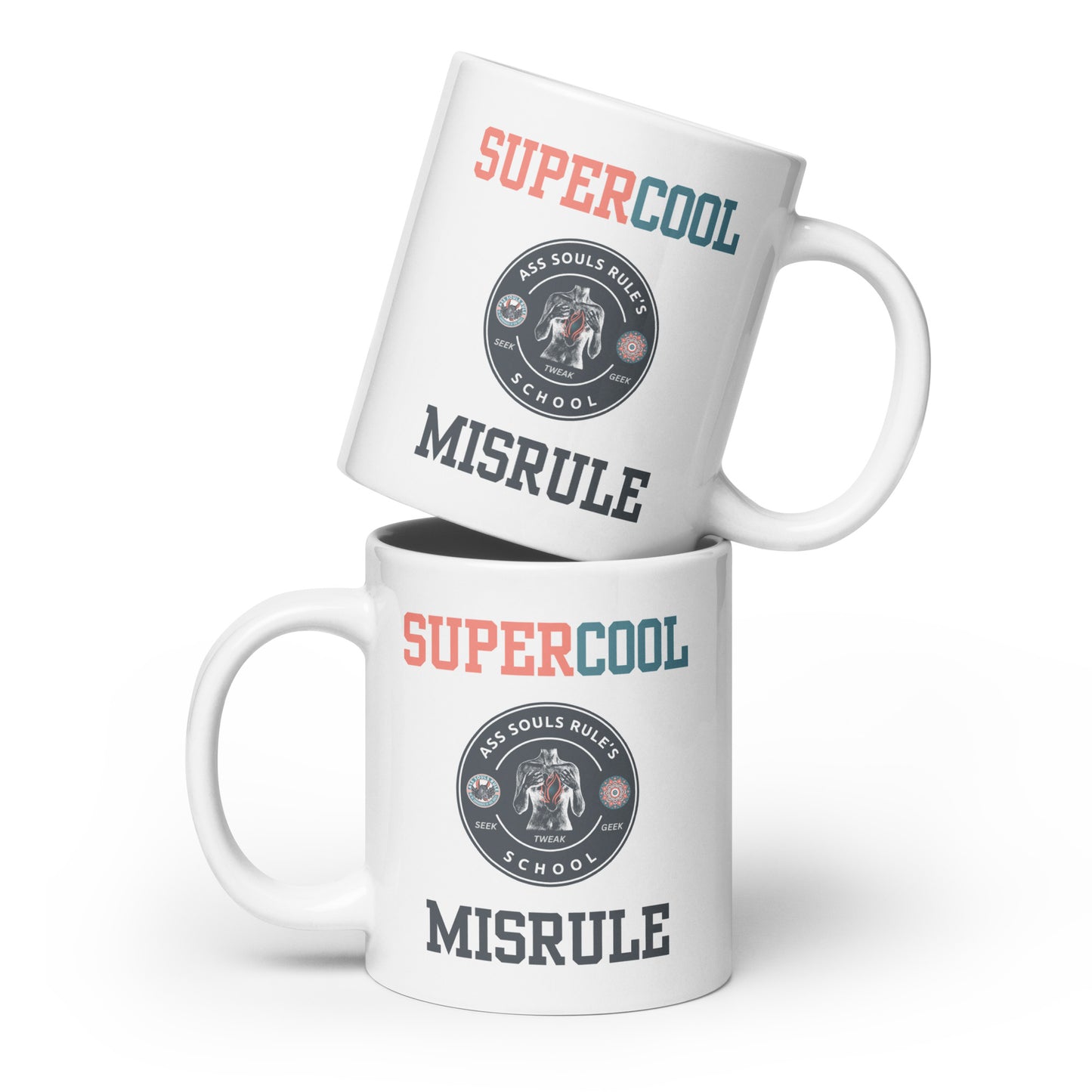 SuperCool MisRule white glossy mug