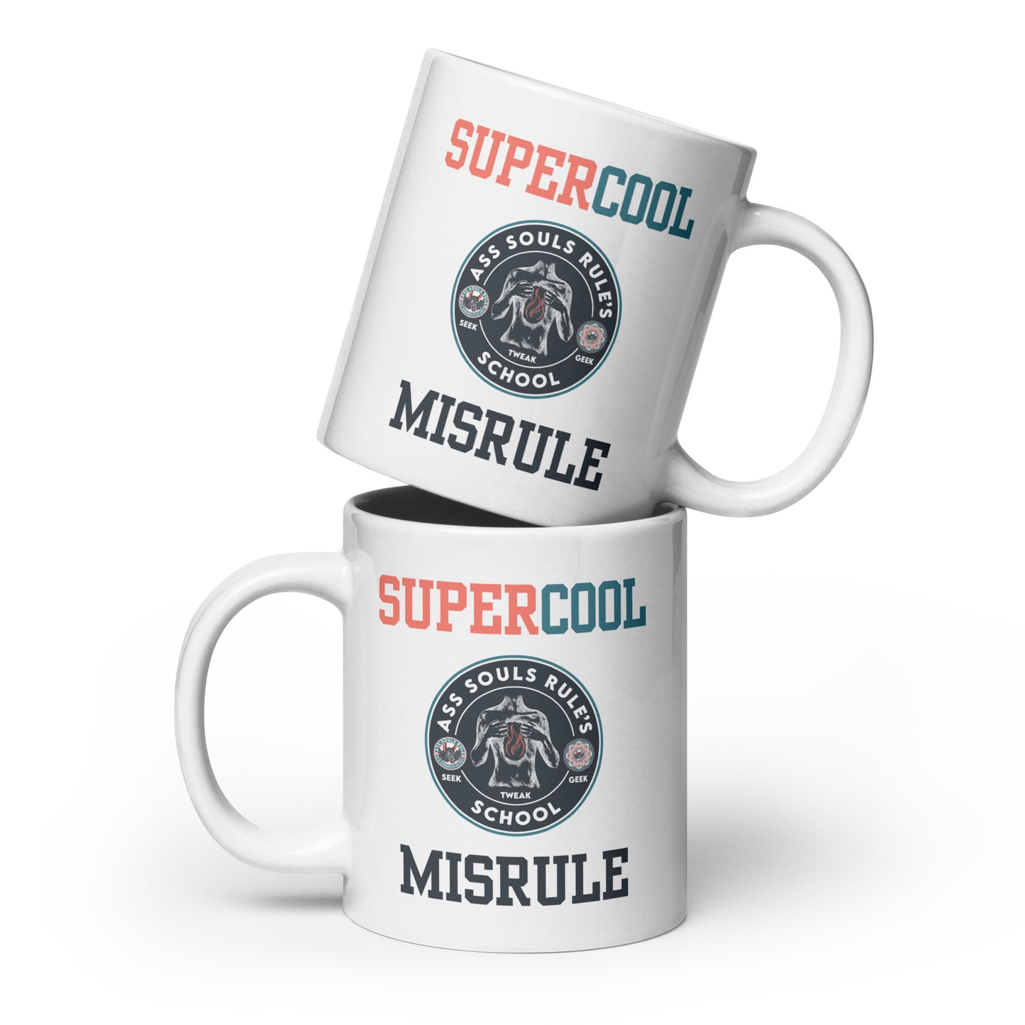 SuperCool MisRule white glossy mug