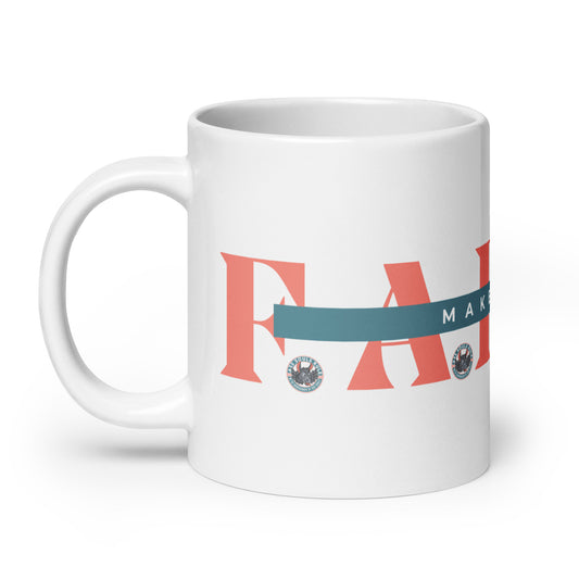 Make Good F.A.R.T.S. salmon white glossy mug