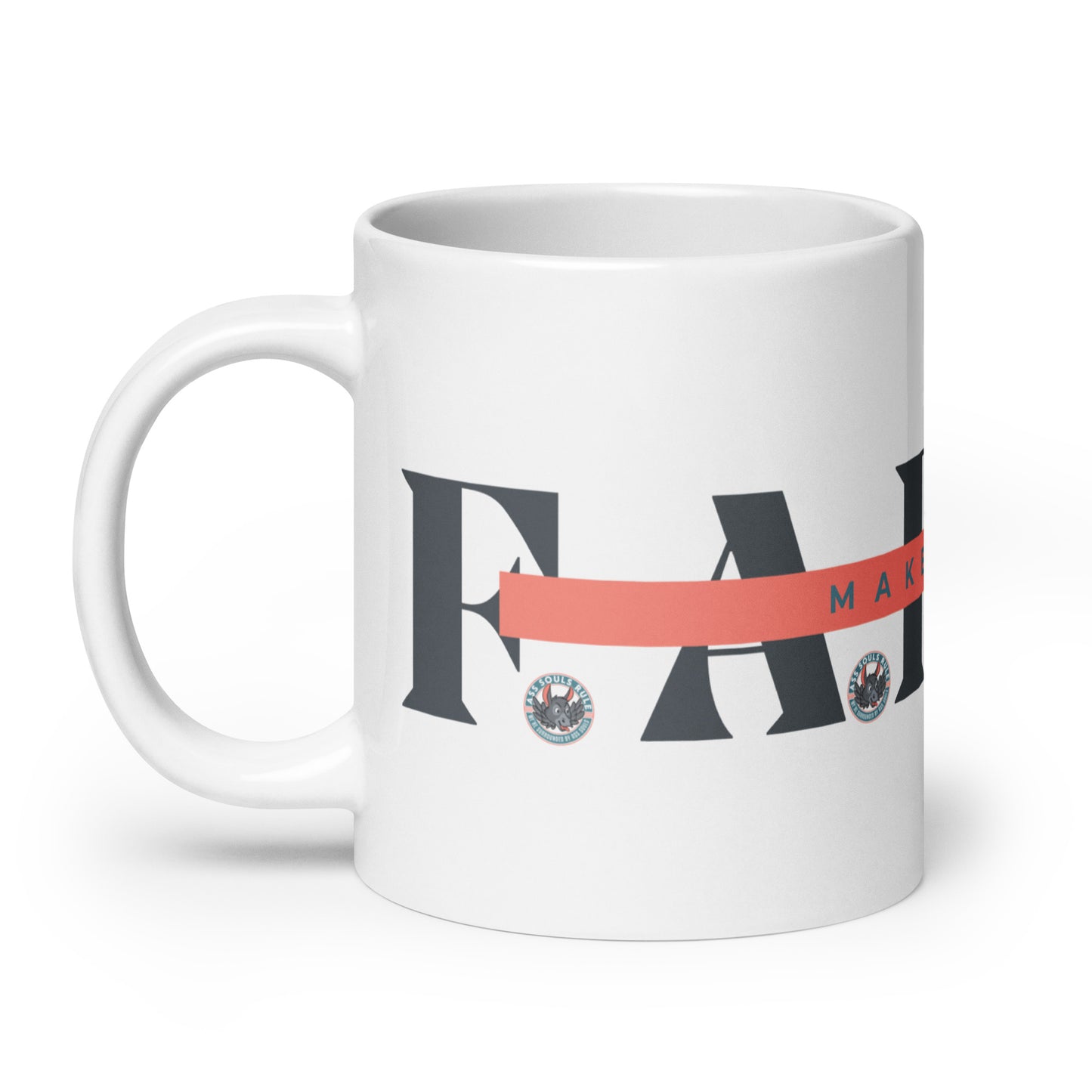 Make Good F.A.R.T.S. dark gray white glossy mug